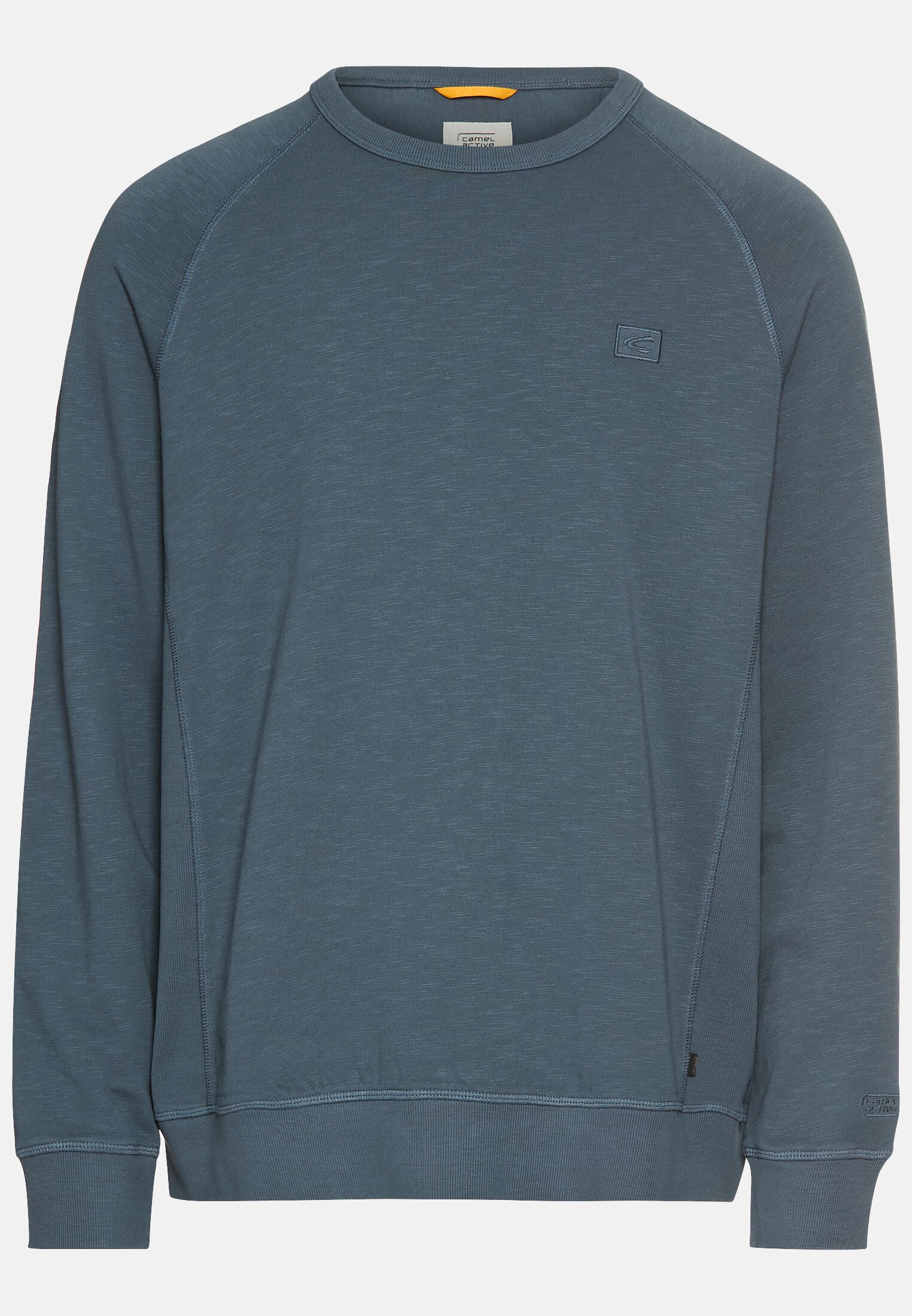 Men Sweatshirt made of pure cotton with raglan sleeves Ink blue frontal front