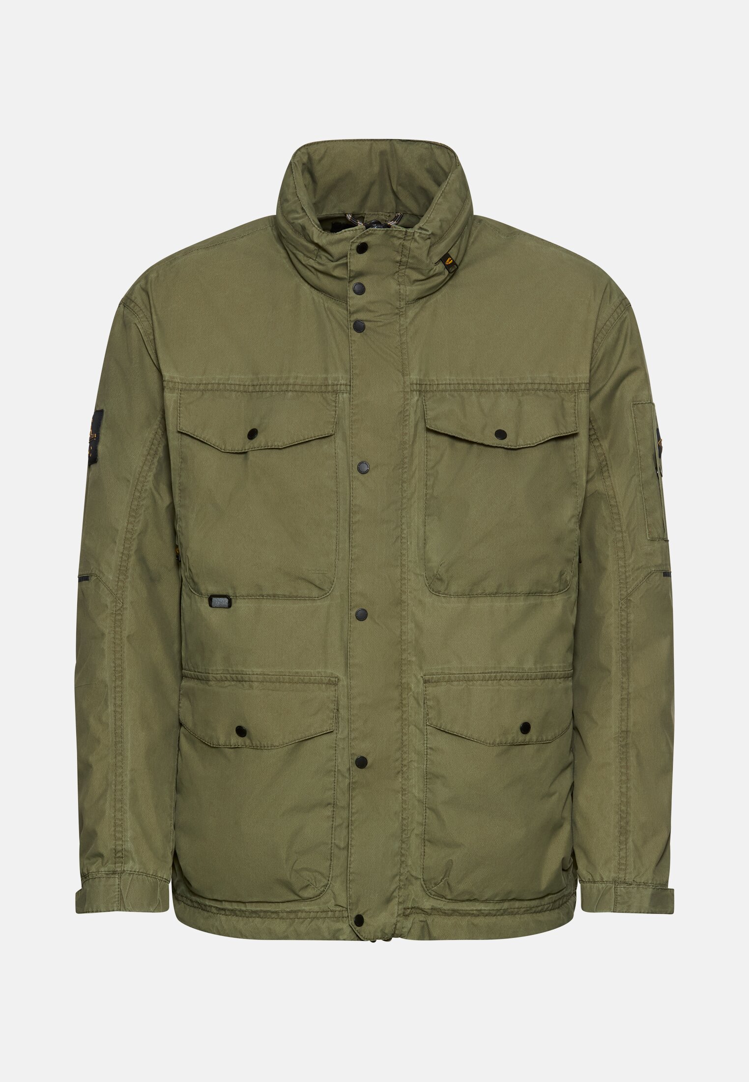 Men teXXXactive® jacket with roll-up hood Olive Green frontal front