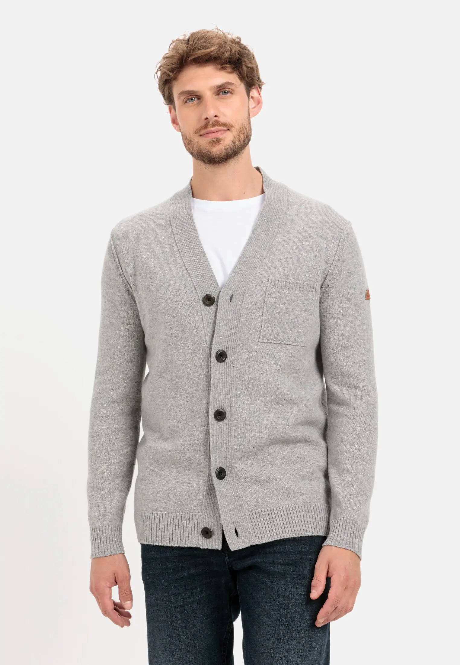 Cardigan for Men in grey camel active