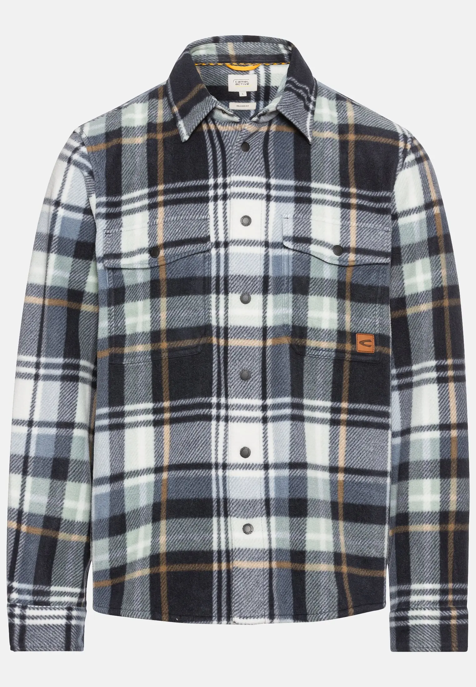Overshirt für Herren in Weiß-Grau | 3XL | camel active