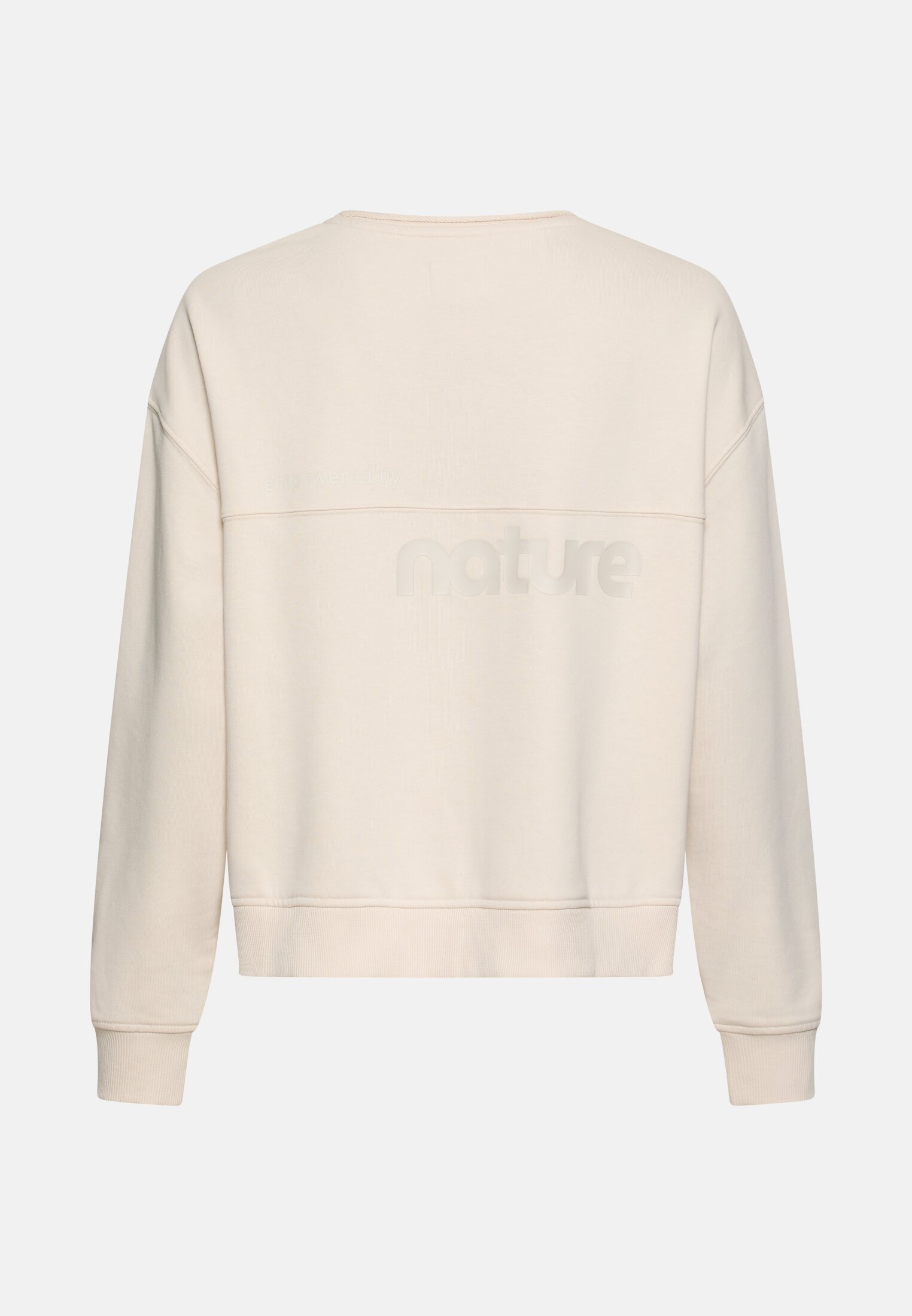 Damen Sweatshirt aus Baumwollgemisch Hafer frontal hinten