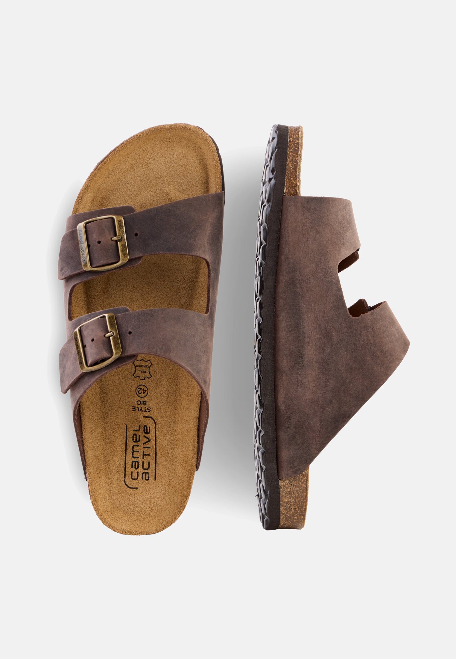 Men Sandals made of cowhide leather frontal top