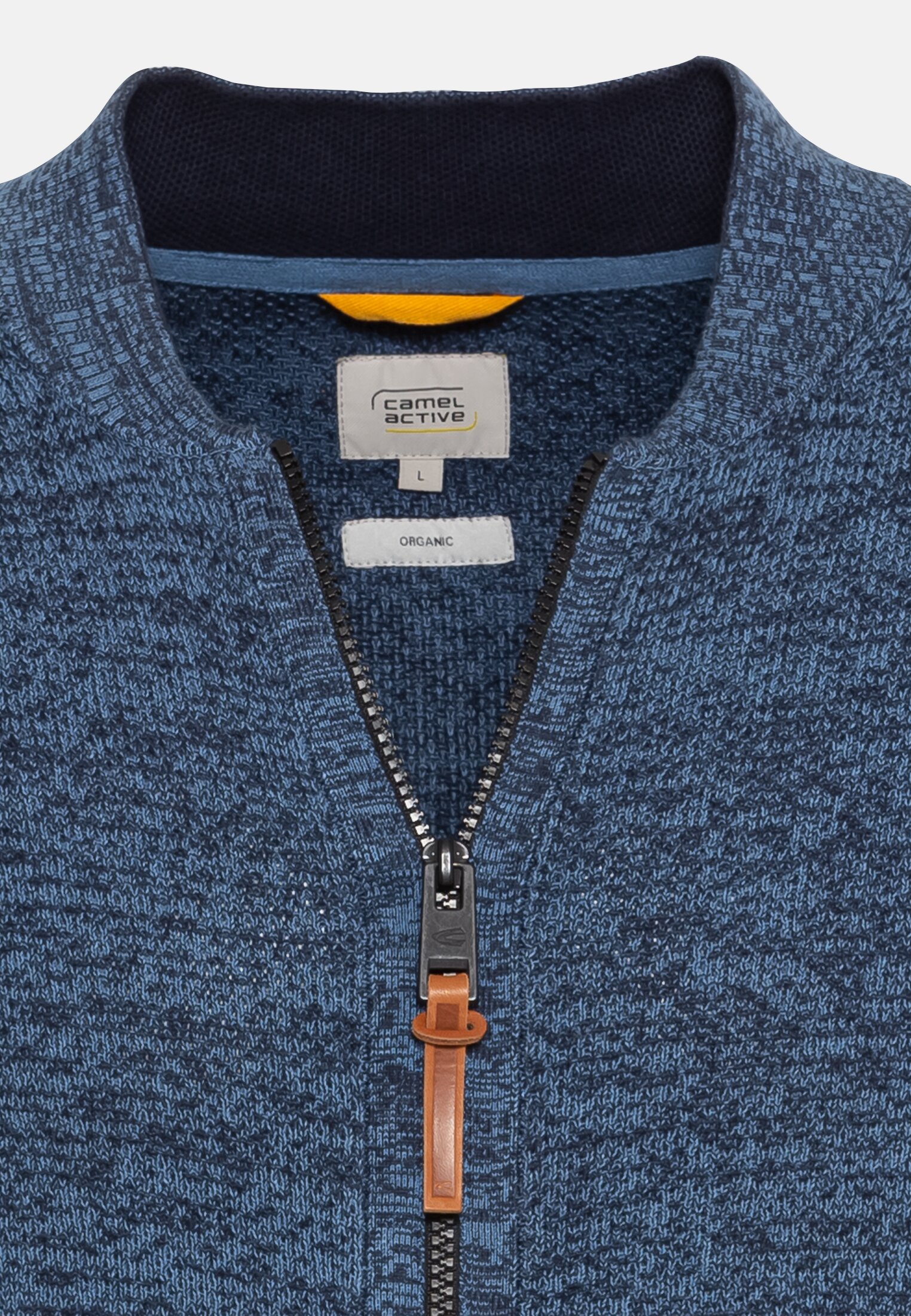 Camel Active Strickjacke Mit Reißverschluss Langarm Stehkragen Stehkragen, Regular Fit