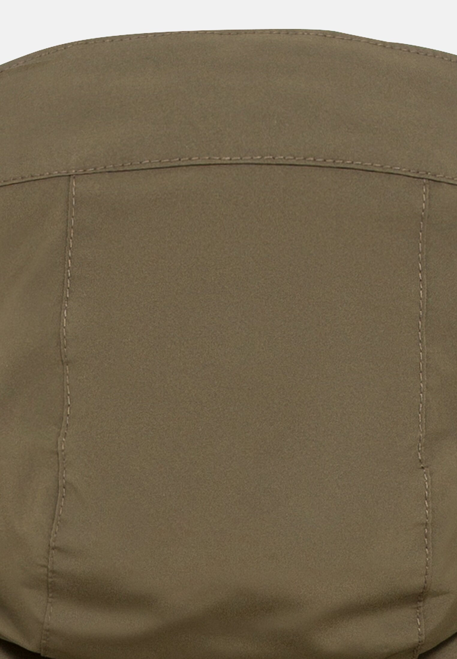 Damen Funktionsmantel mit Kapuze Dunkel khaki hinten nah