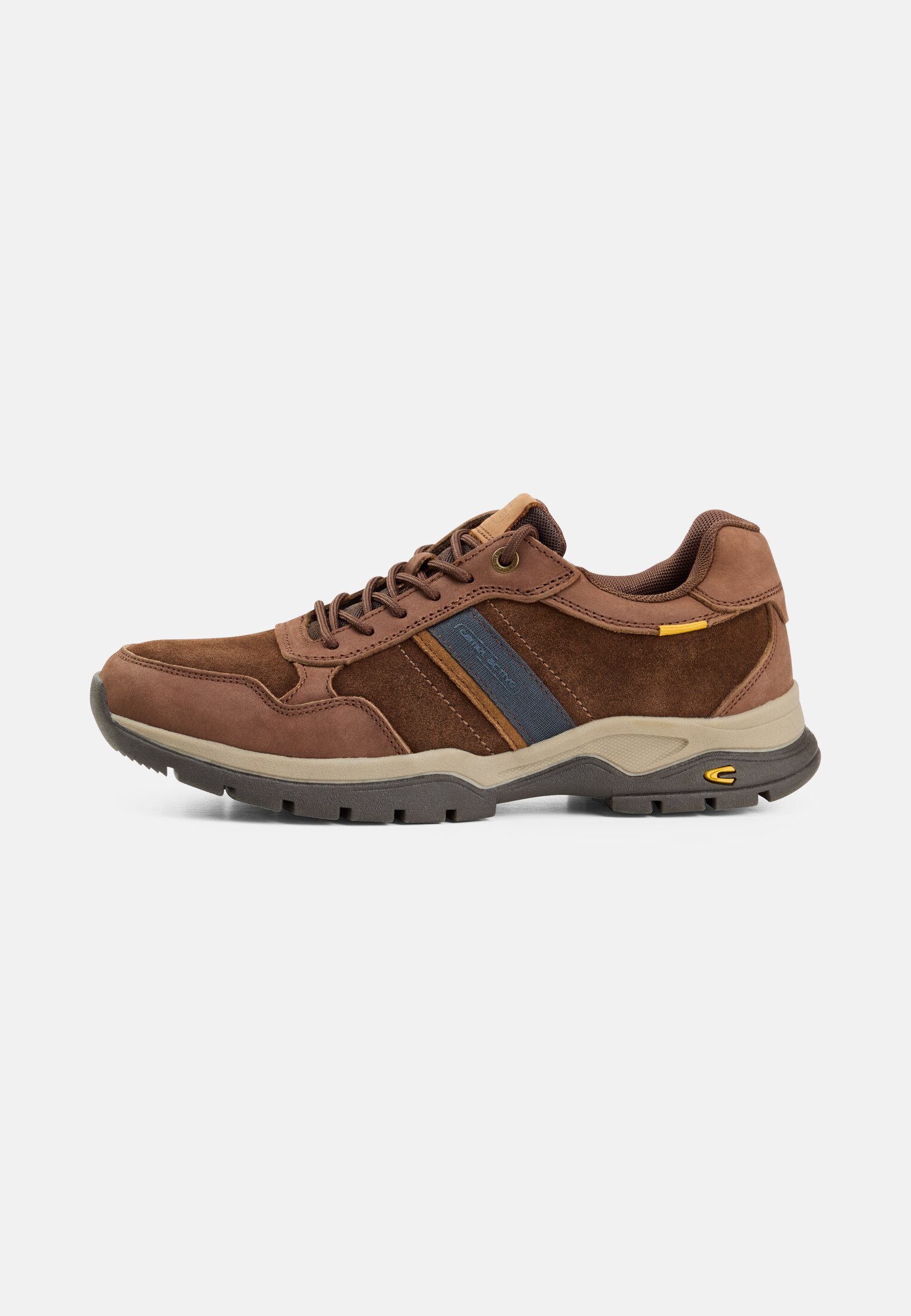 Herren Sneaker mit Kontrastdetails Braun frontal vorn