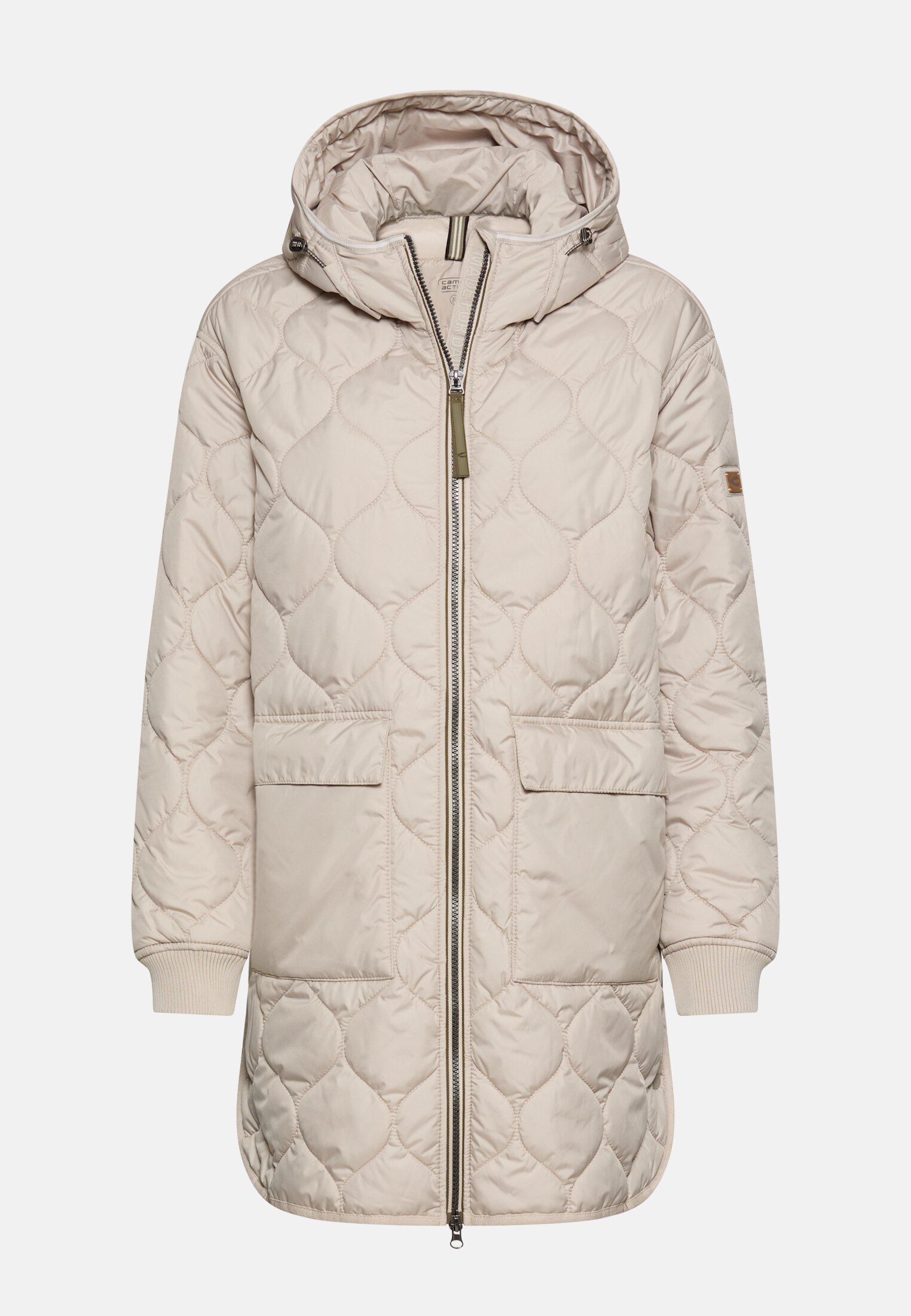 Women Windproof coat with oversized fit Grey frontal front