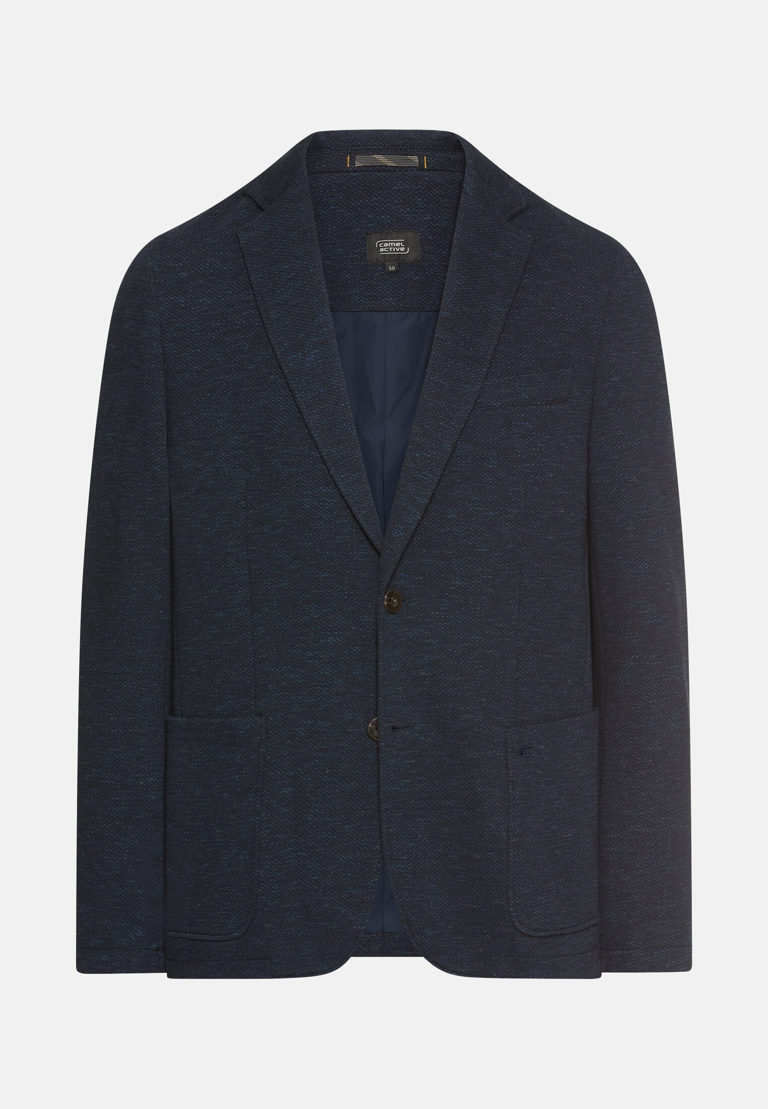 Men 2-button blazer in cotton blend Navy blue frontal front