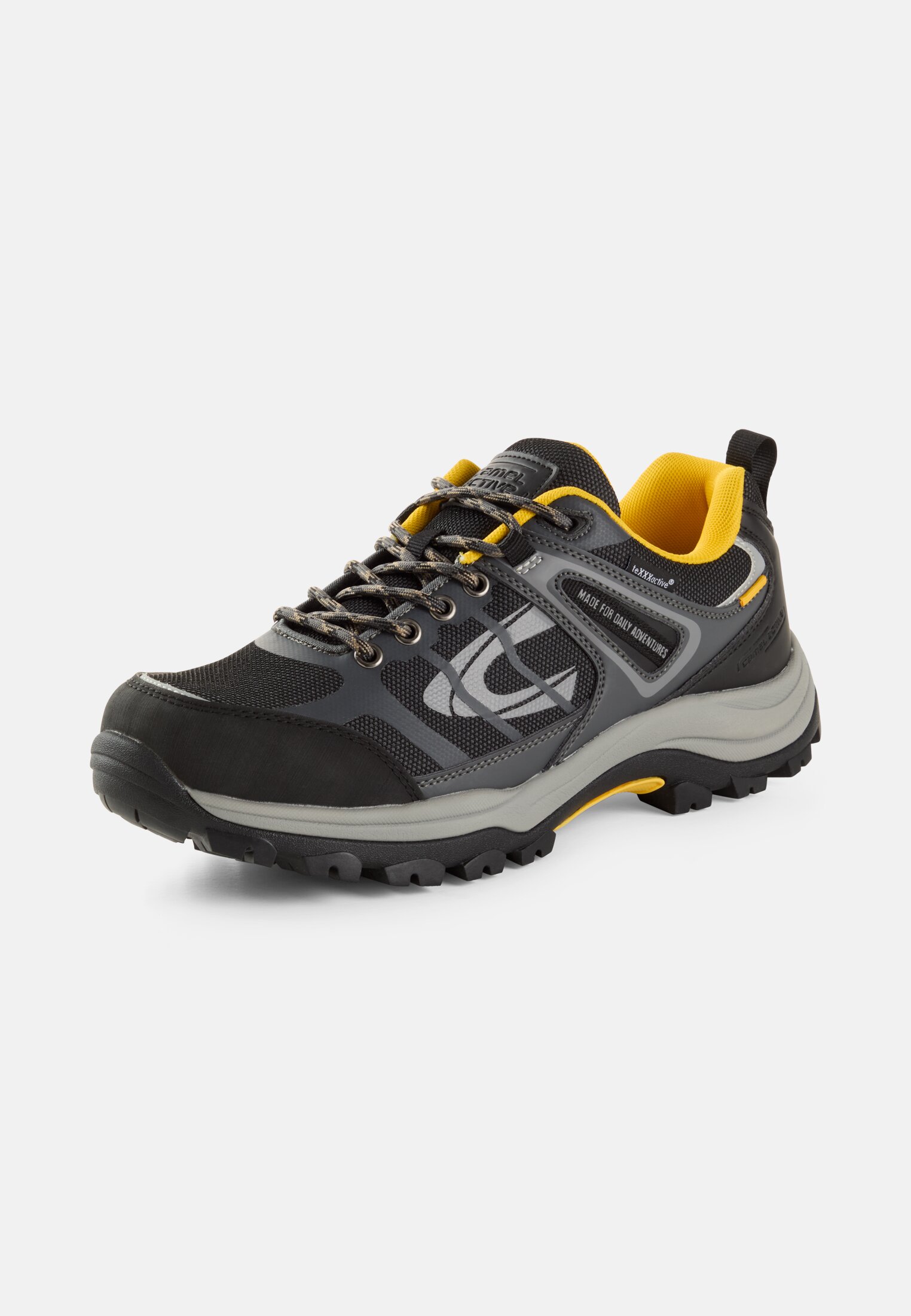 Herren Sneaker mit robuster Sohle Grau frontal hinten
