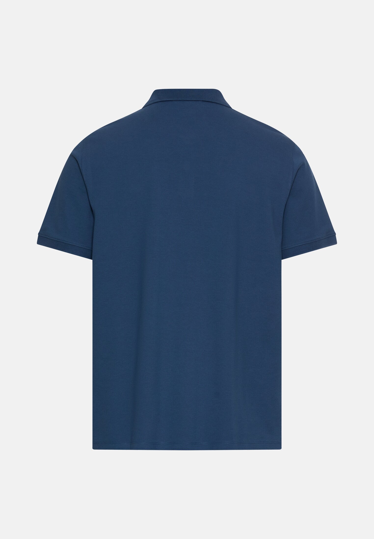 Men Polo shirt with contrast details Indigo Blue frontal back