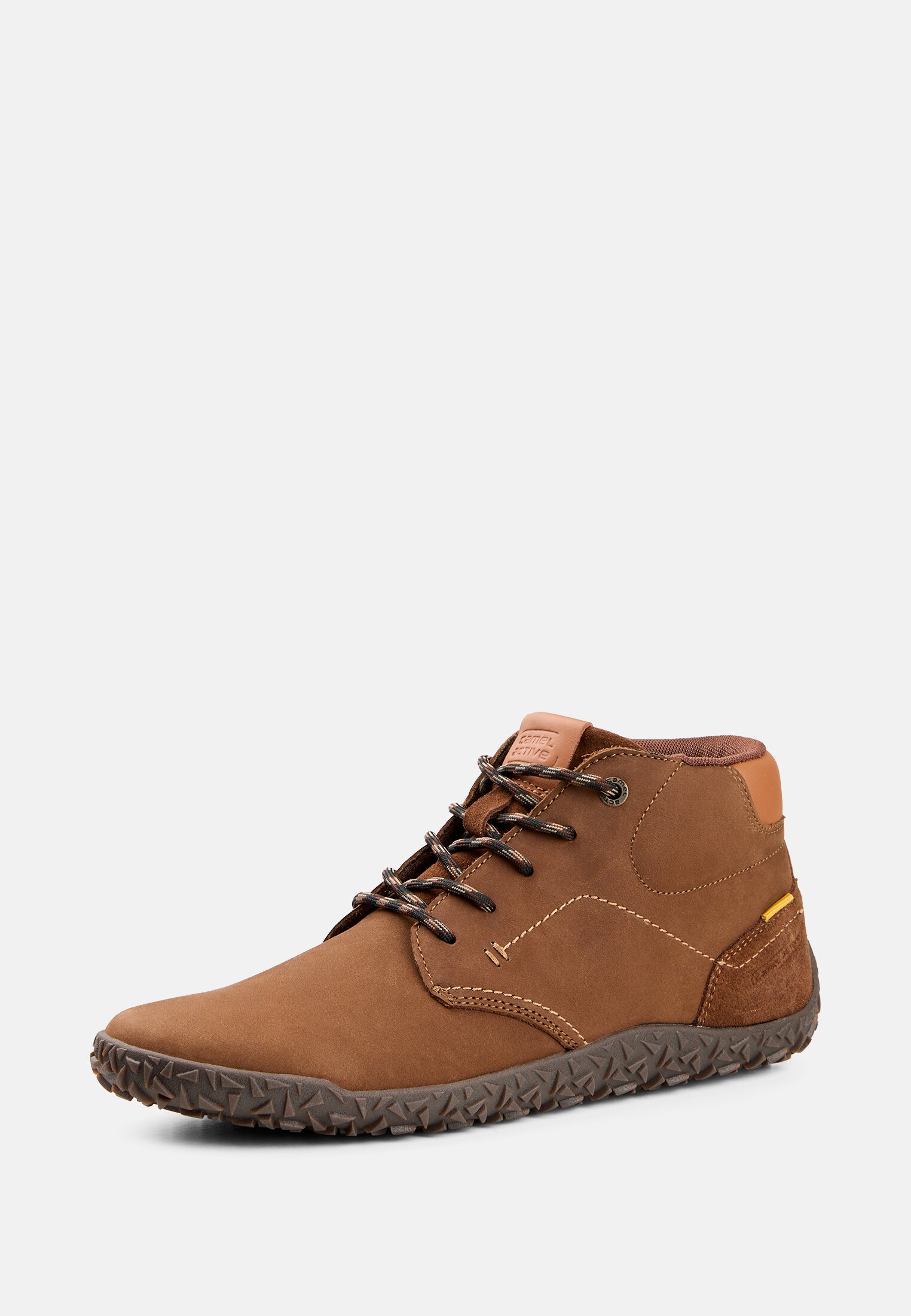 Men Leather Sneaker with warm lining Brown frontal back