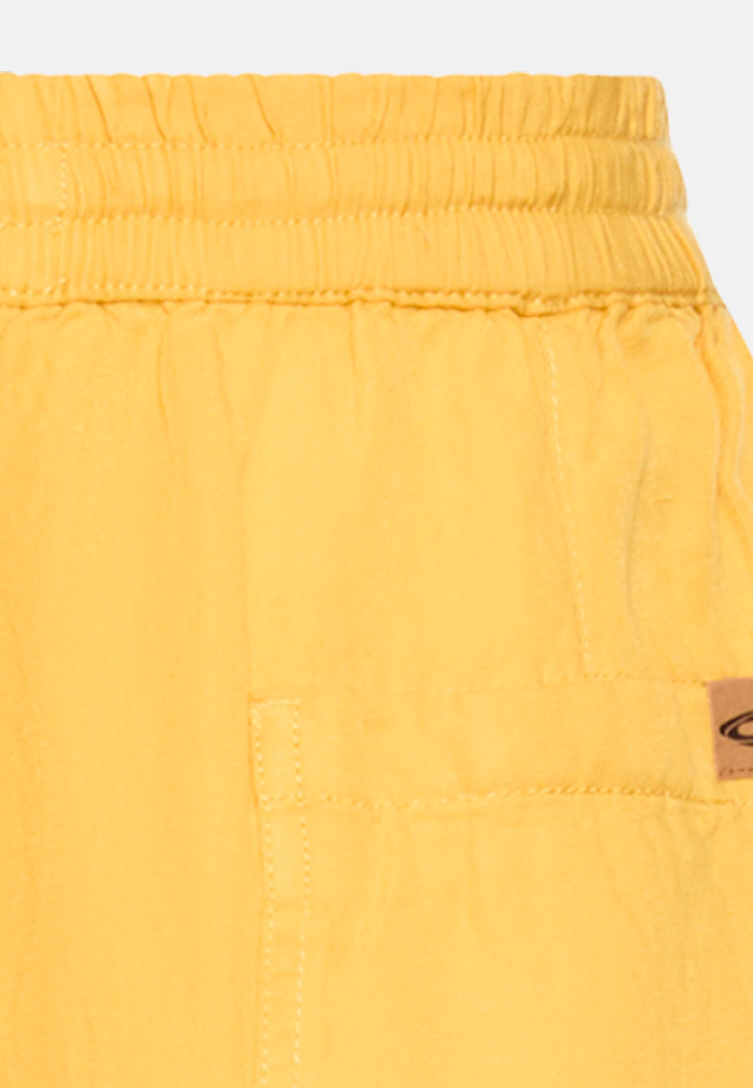 Women Bermuda shorts with drawstring Yellow close back