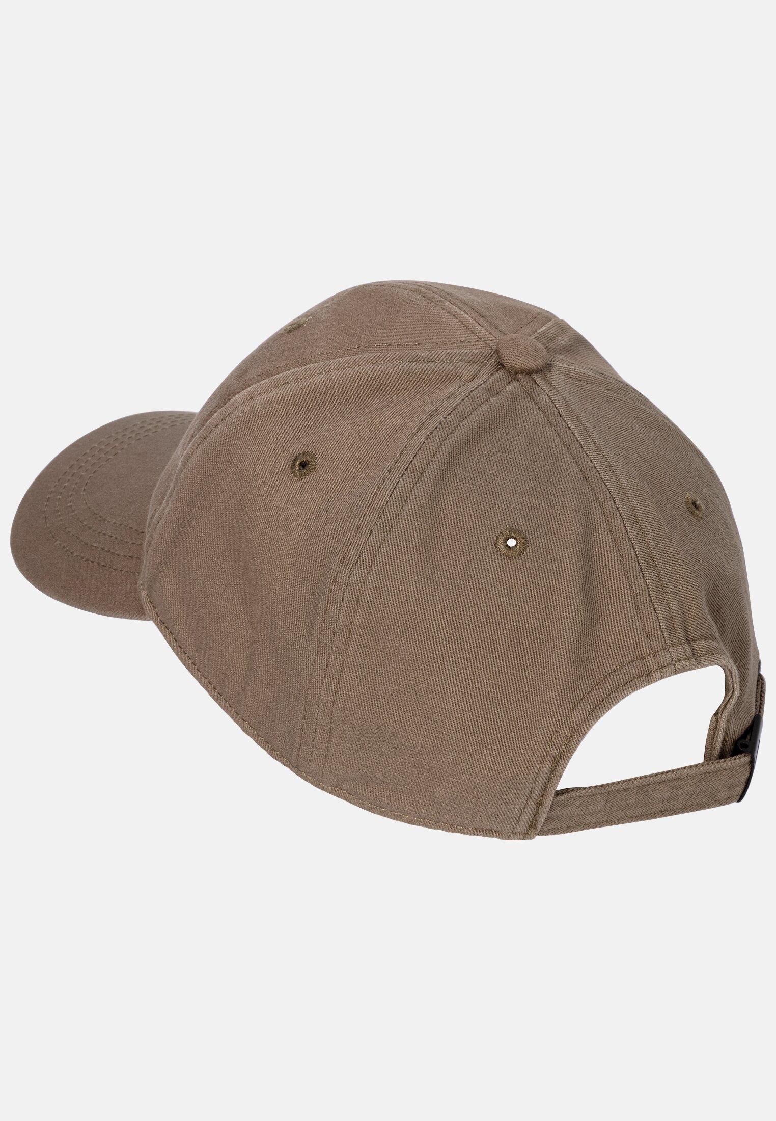 Herren Cap aus Baumwolle Braun frontal hinten
