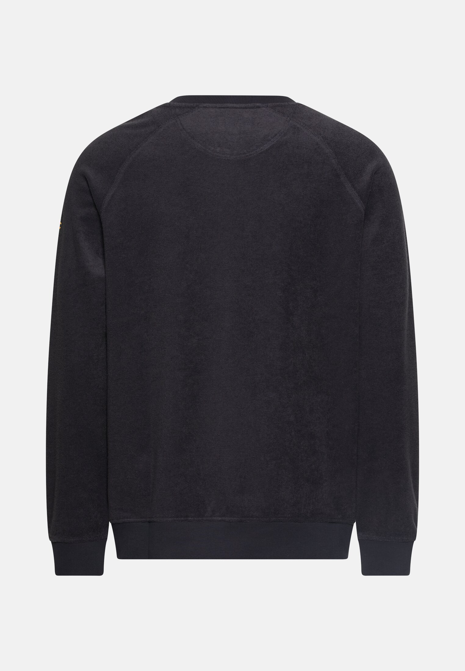 Men Terry sweatshirt with soft inner material Navy blue frontal back