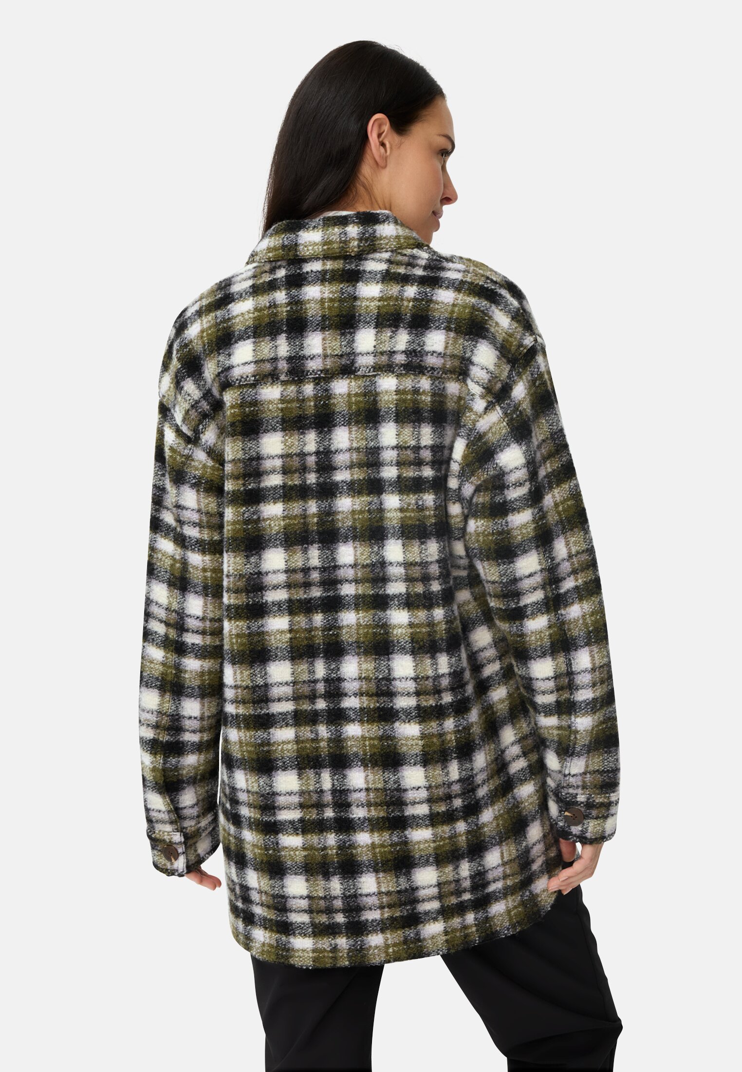 Women Indoor jacket in an oversized fit Caviar worn back