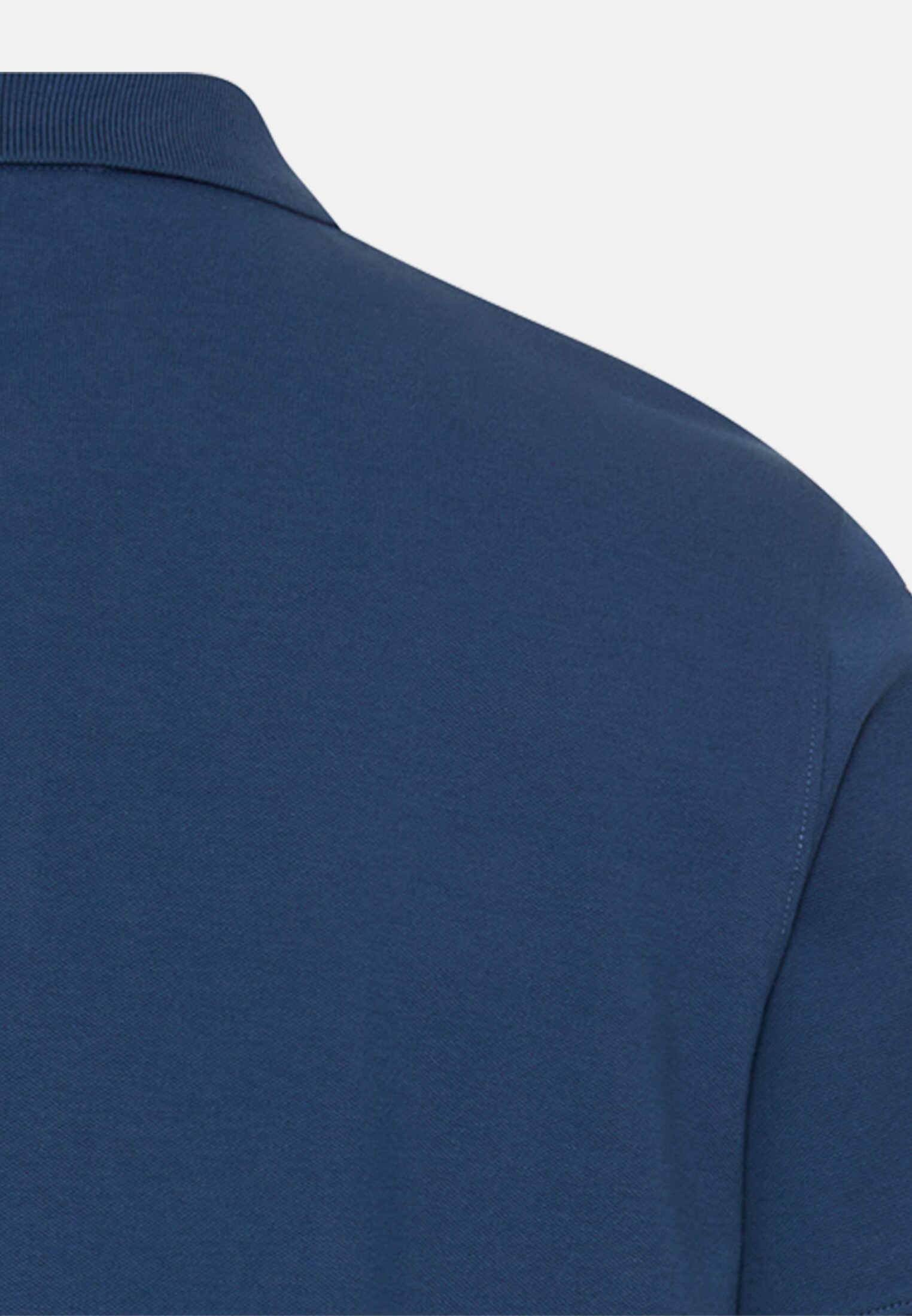 Men Polo shirt with contrast details Indigo Blue close back