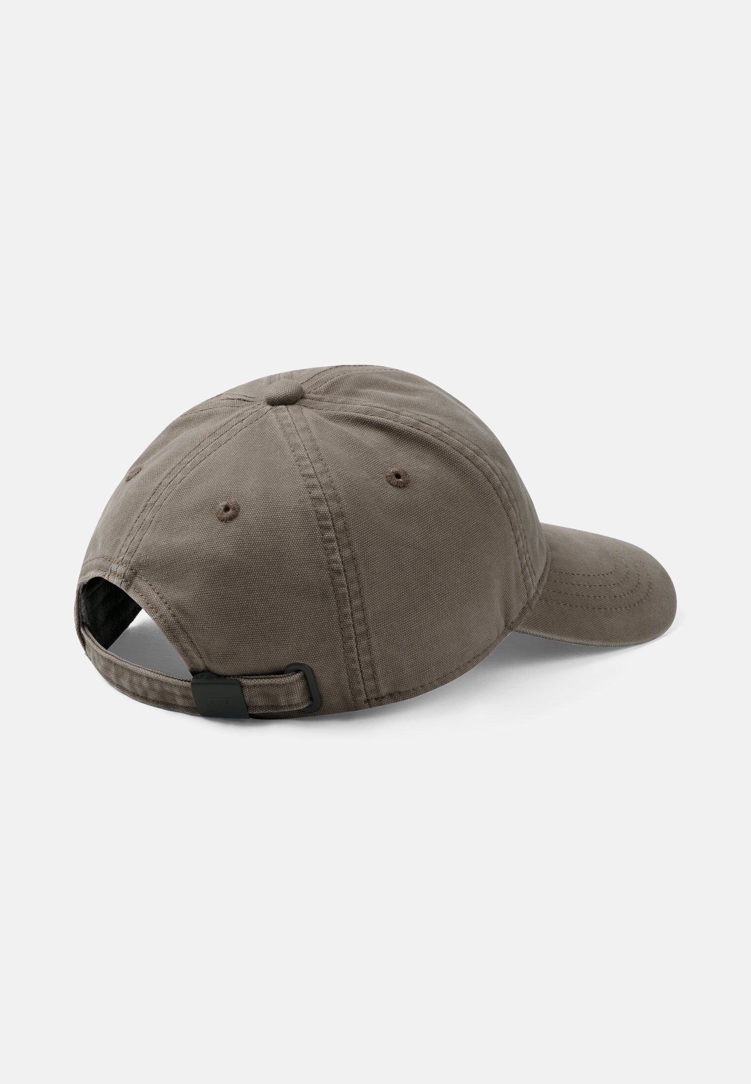 Herren Cap aus Baumwolle mit Schriftzug Graphitgrau frontal oben