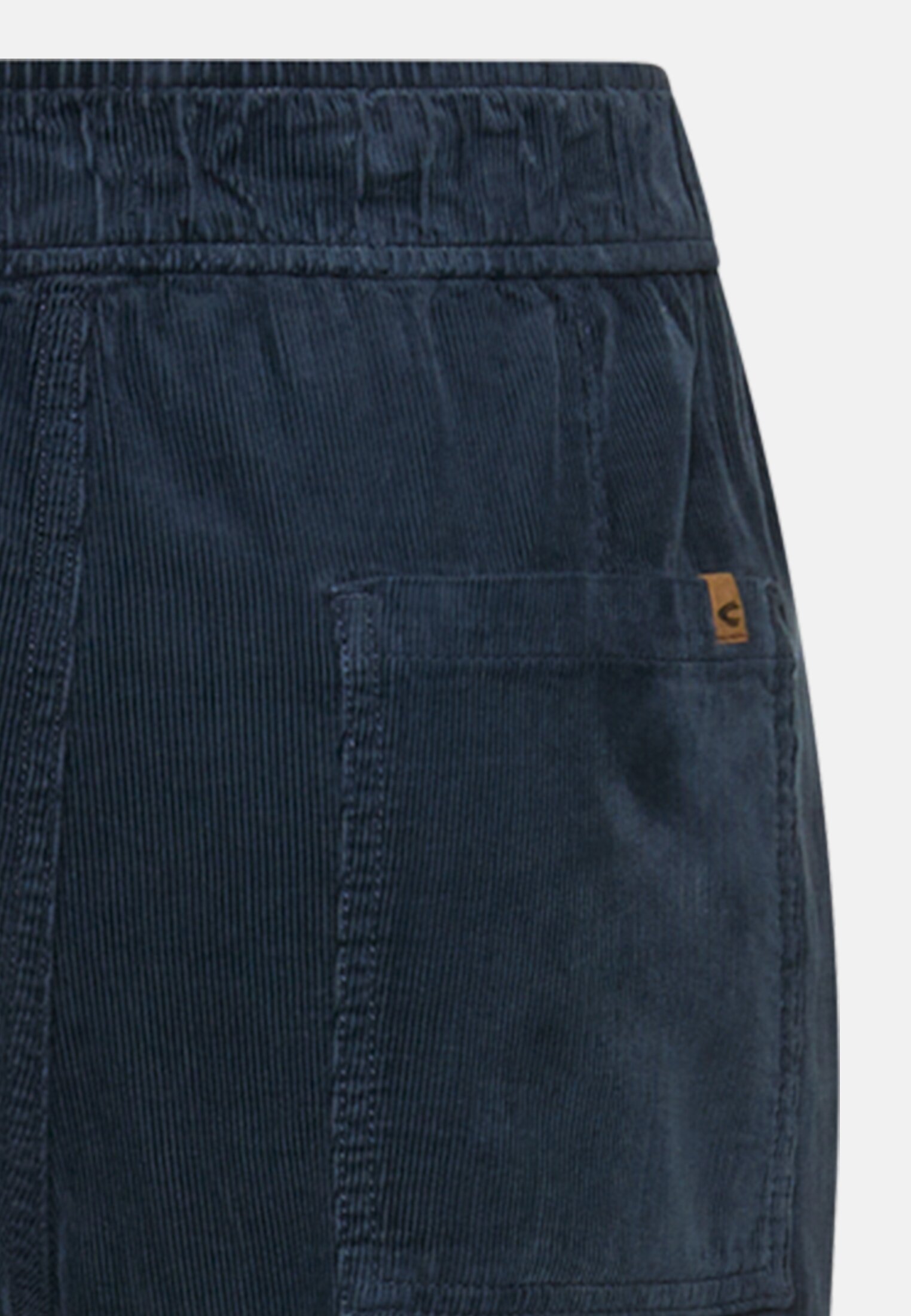 Women Cargo pants made of pure cotton Midnight Blue close back
