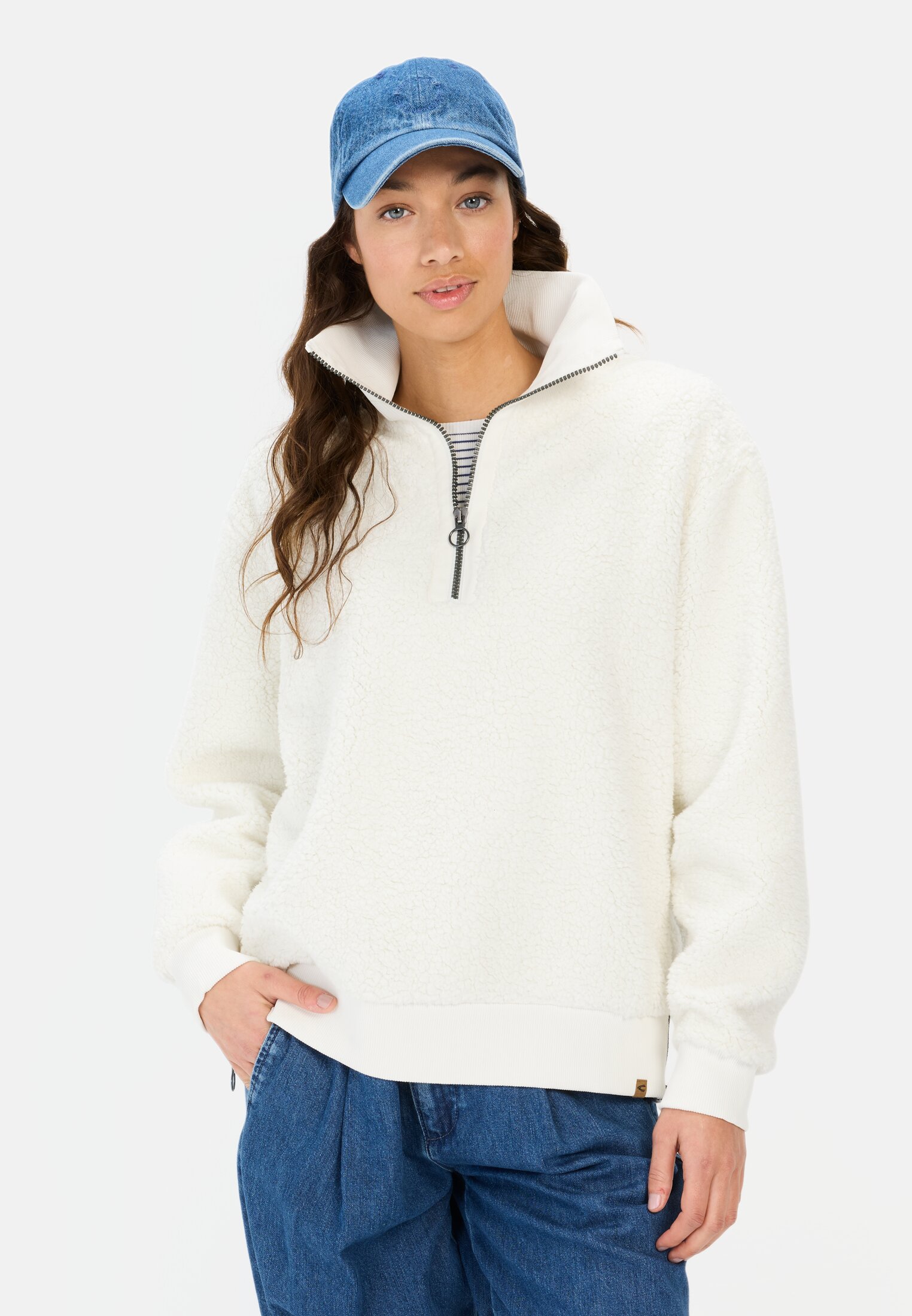 Women Teddy Troyer made of pure polyester White worn front