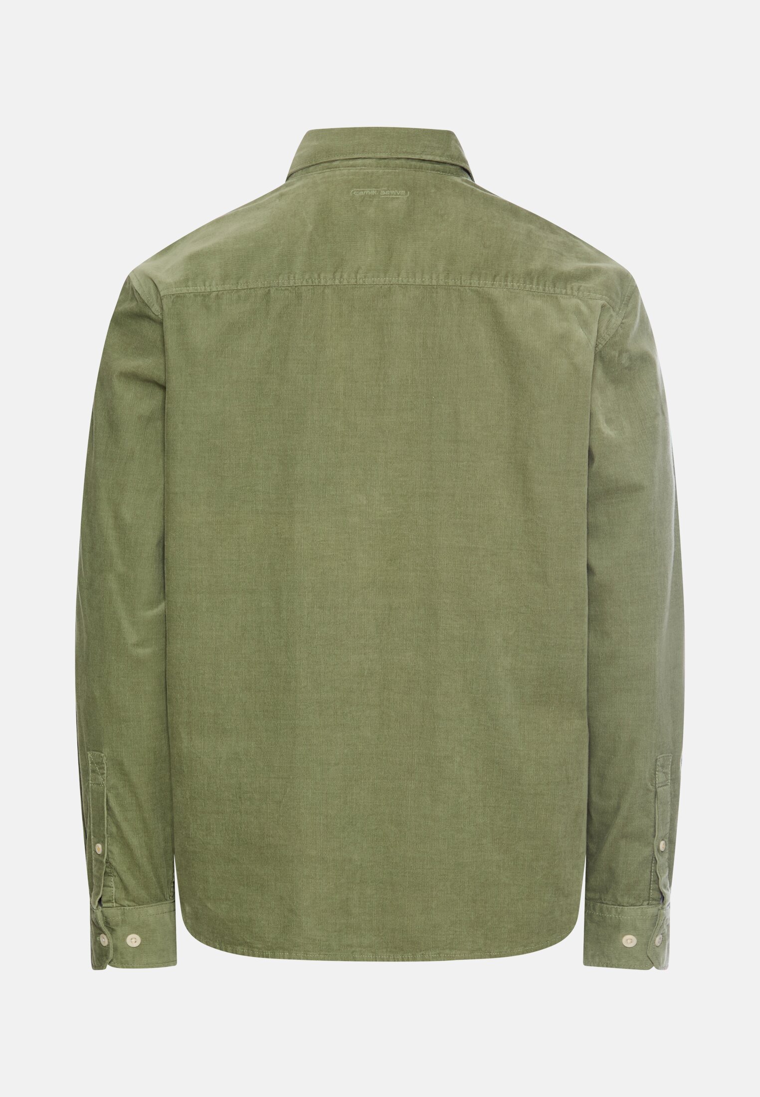 Men Corduroy shirt with 2-way stretch Chlorophyll frontal back