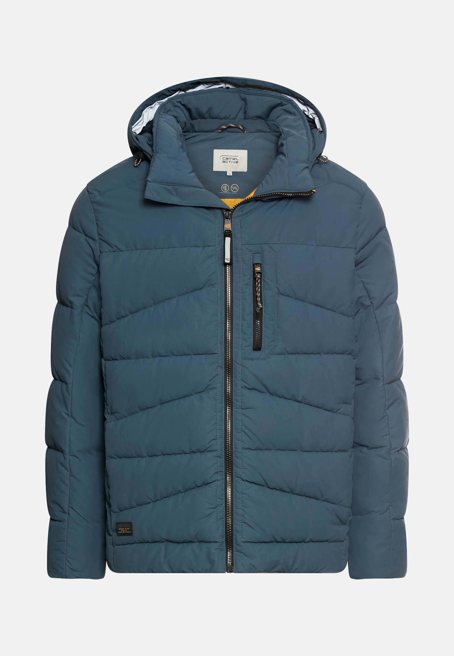 camelactive_Blouson_Tinted_Blue_430150-6N47-47_0G Heren Winterjas met afneembare capuchon Inktblauw frontaal voor