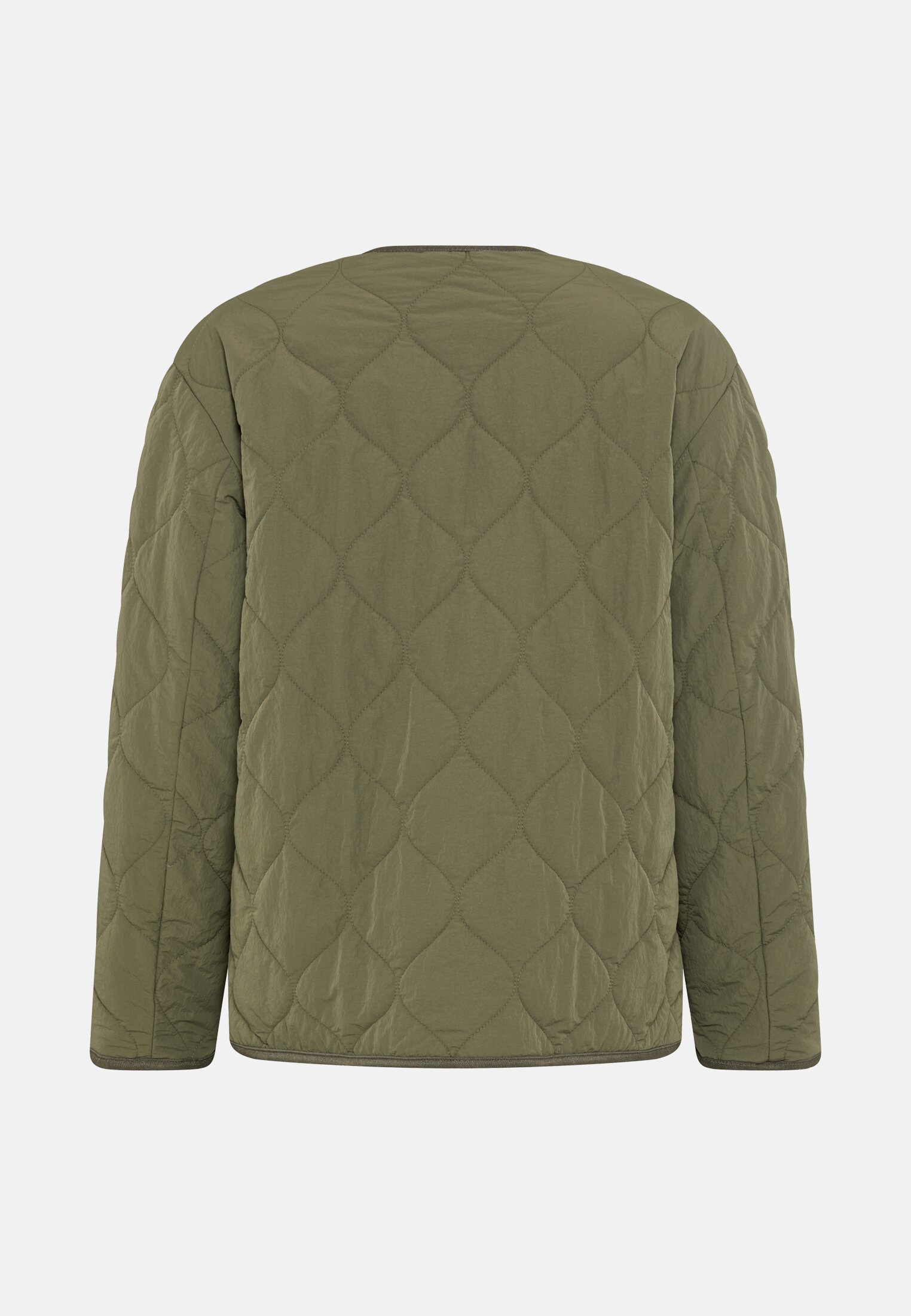 Vrouwen Wendbare teddyjack in oversized pasvorm Donkergroen frontaal achter