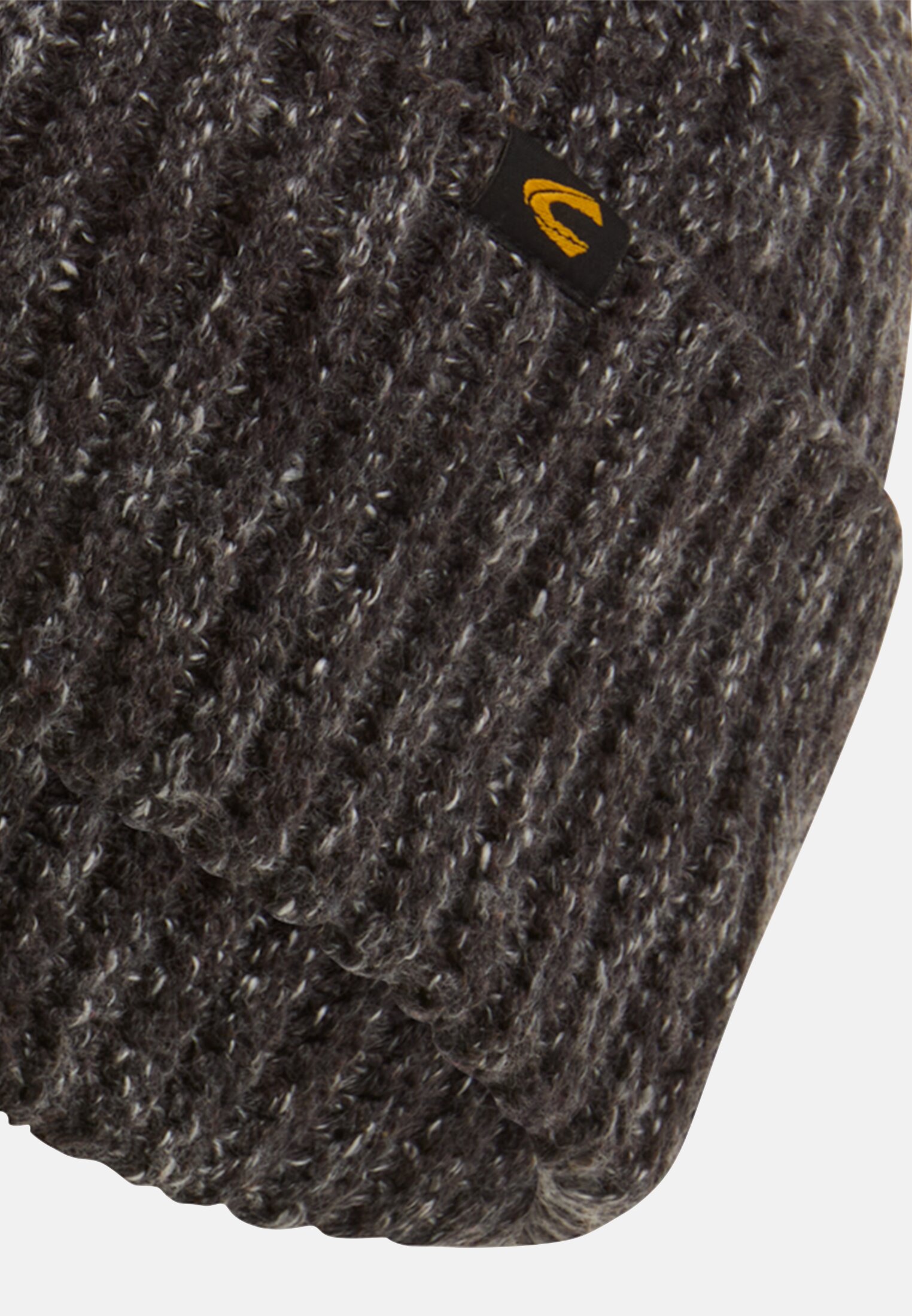Men Beanie made of pure cotton Black front close
