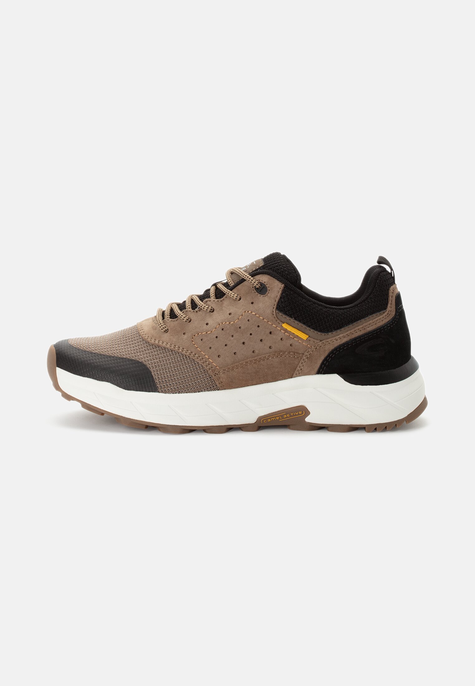 Men Sneakers made of nubuck leather and textile Brown frontal front