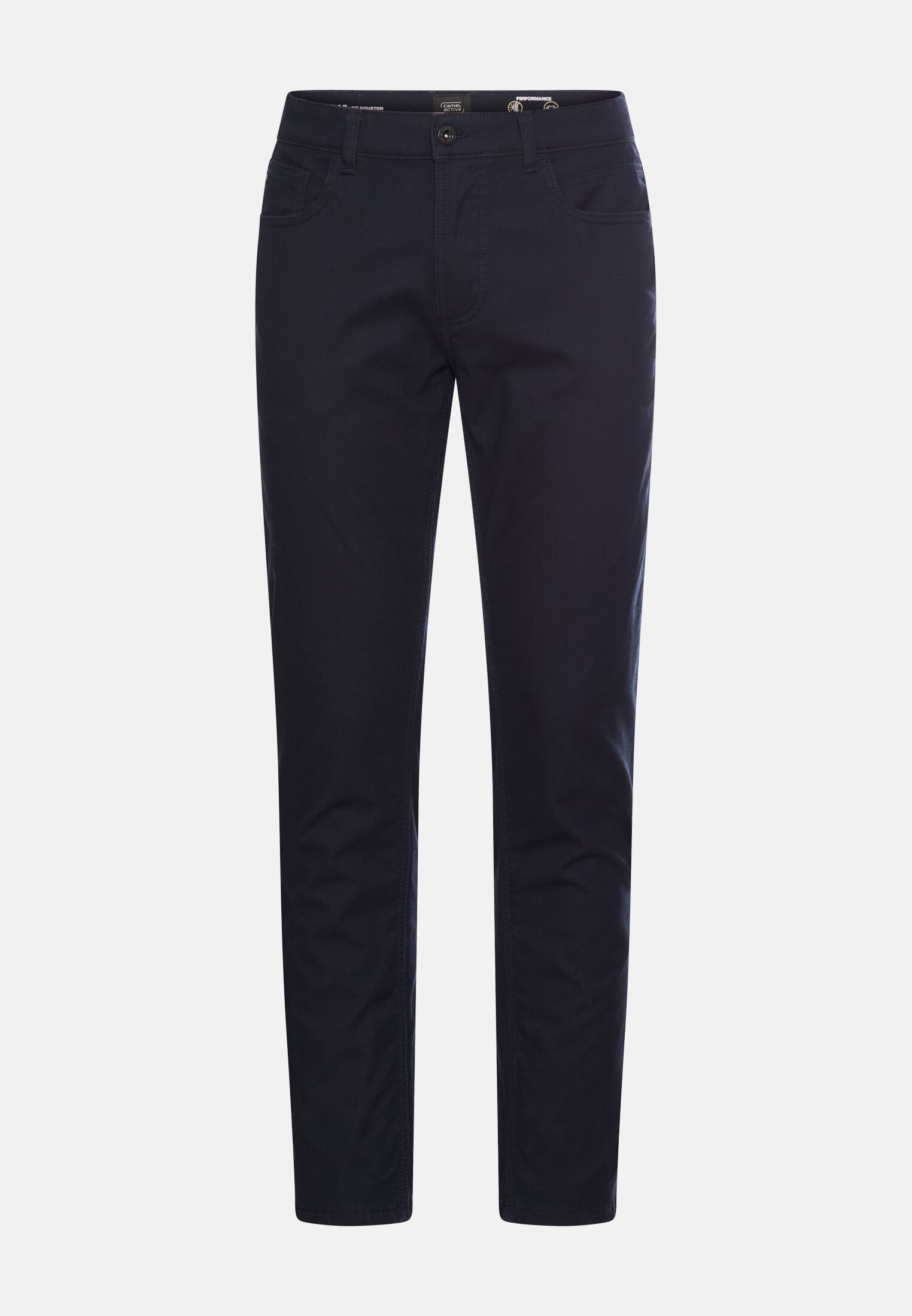 Heren Relaxte fit broek met warme voering Marineblauw frontaal voor