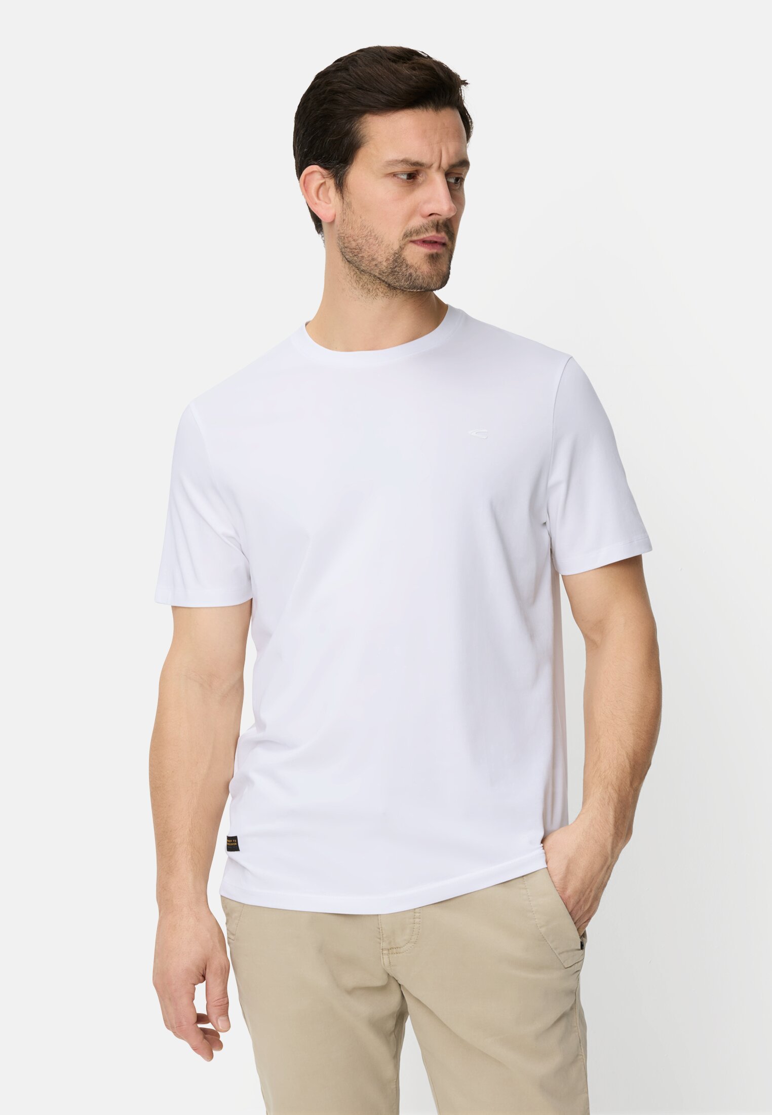 Men fleXXXactive® T-Shirt with Quick Dry function White worn front