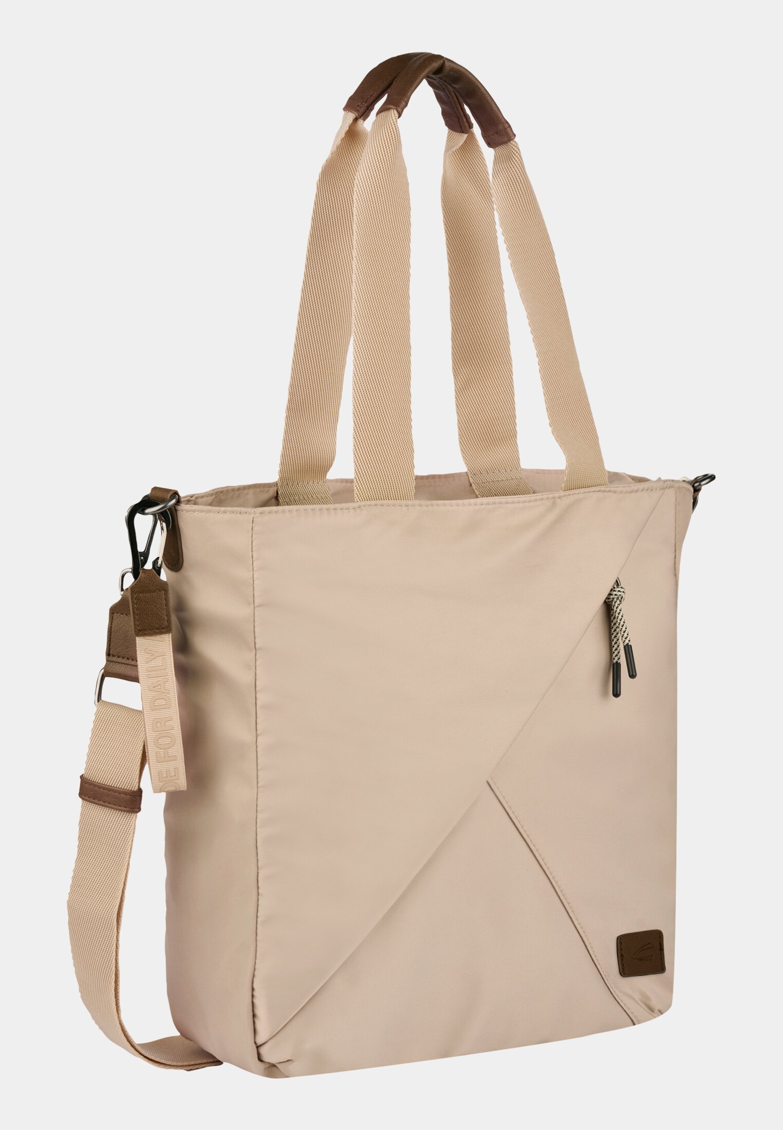 Vrouwen AURUM Tas met ritssluiting en afneembare schouderriem Beige frontaal voor