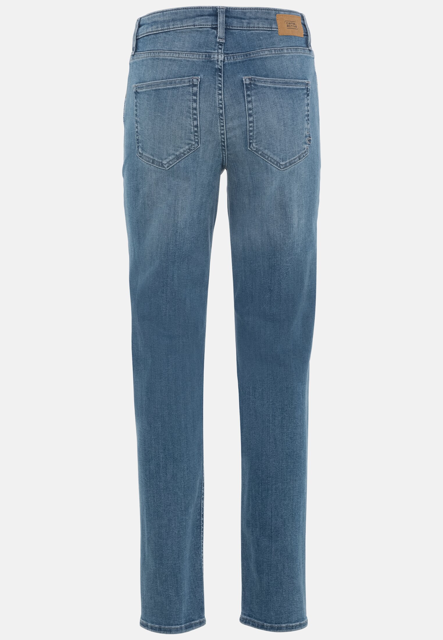 Women 5-pocket straight fit Denim Blue frontal back