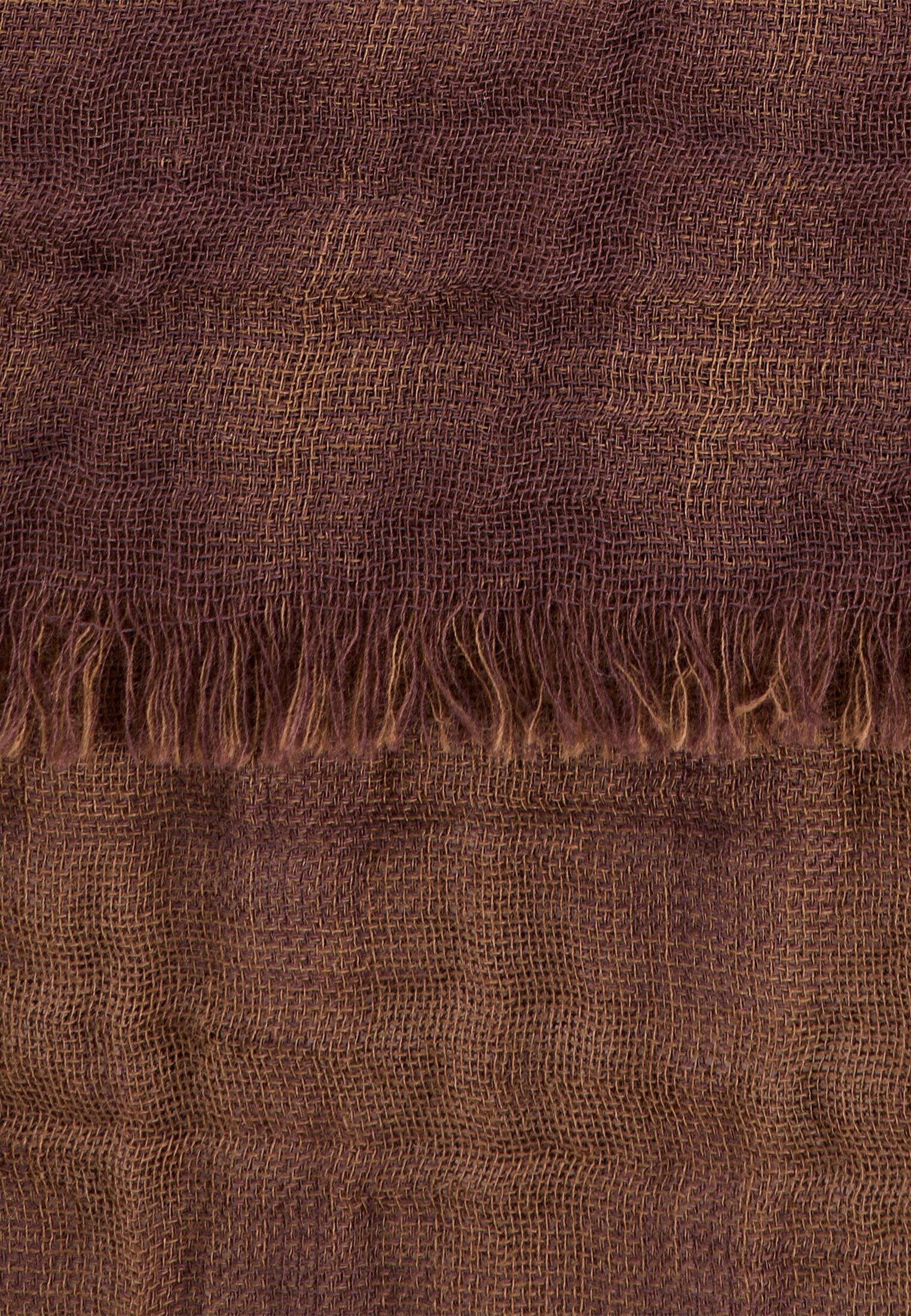 Heren Sjaal van puur katoen Modderbruin front dichtbij