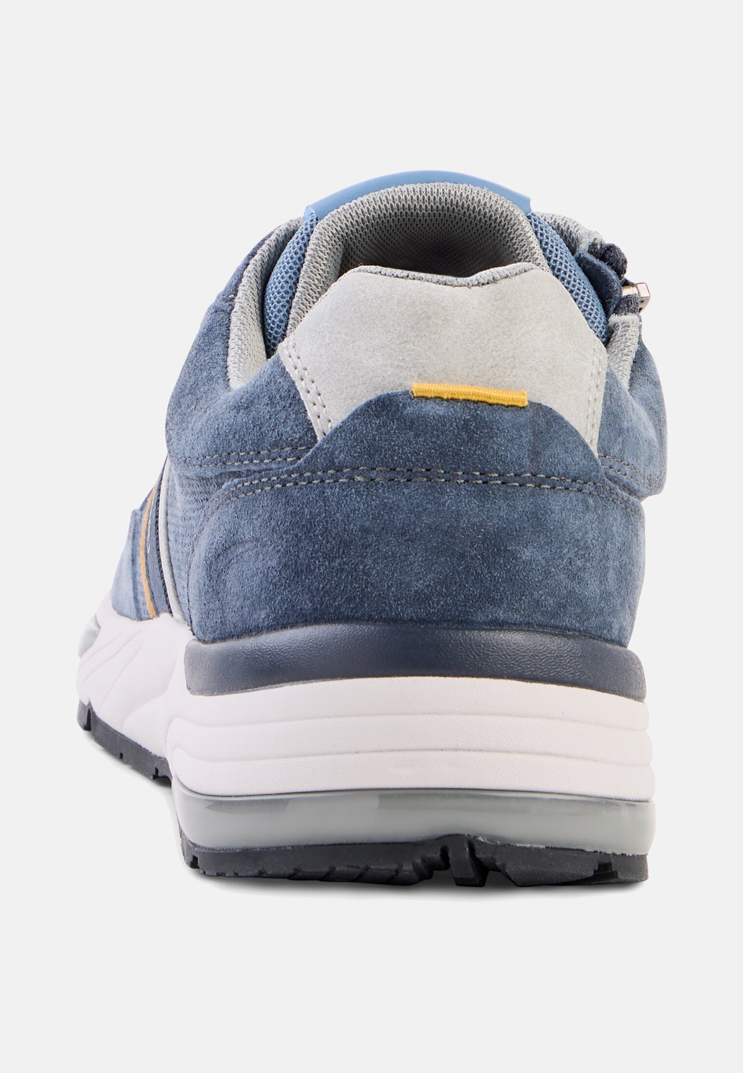 Men Low sneaker with inside zipper Blue front close