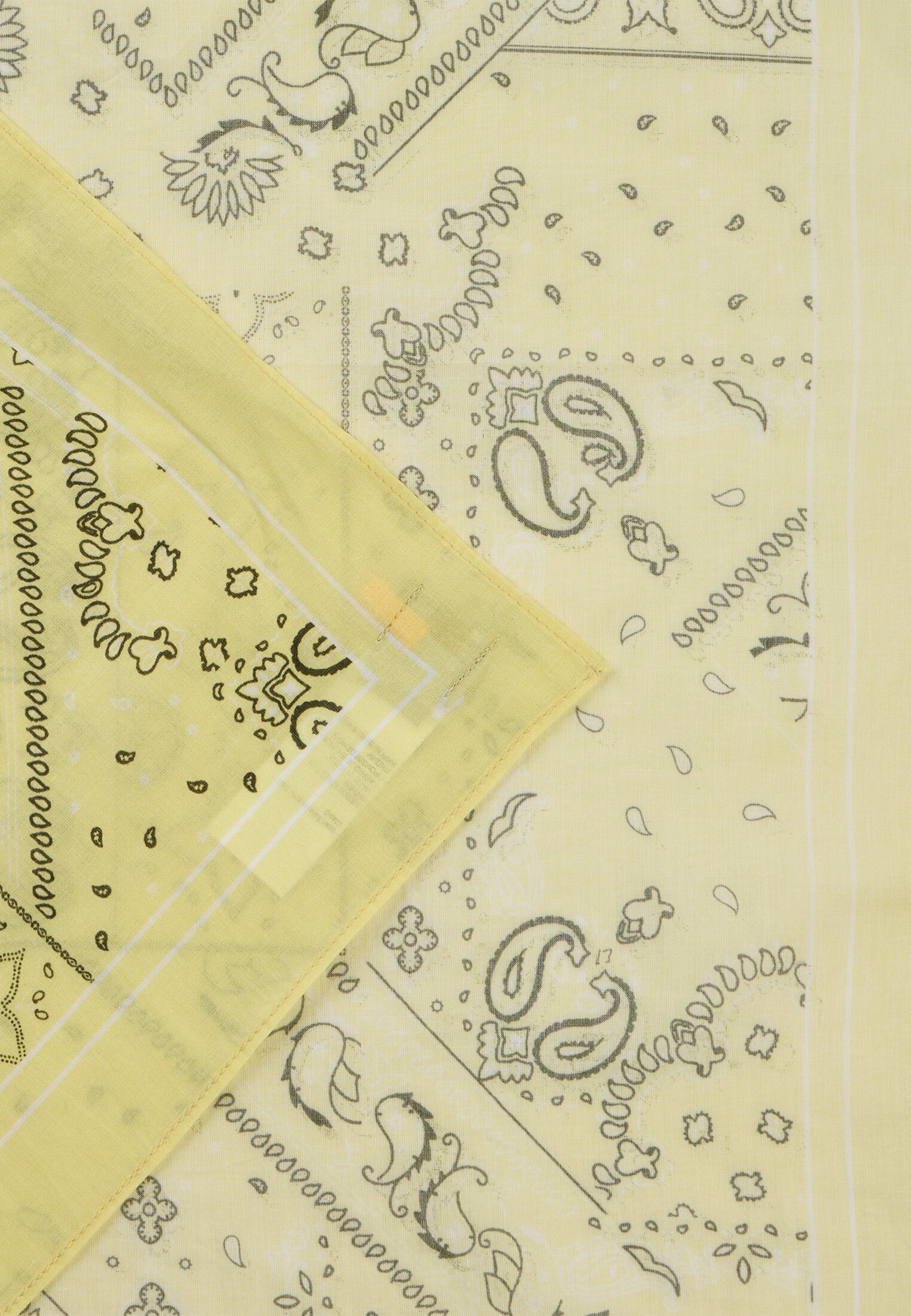 Vrouwen Katoenen bandana Citroengeel achter dichtbij