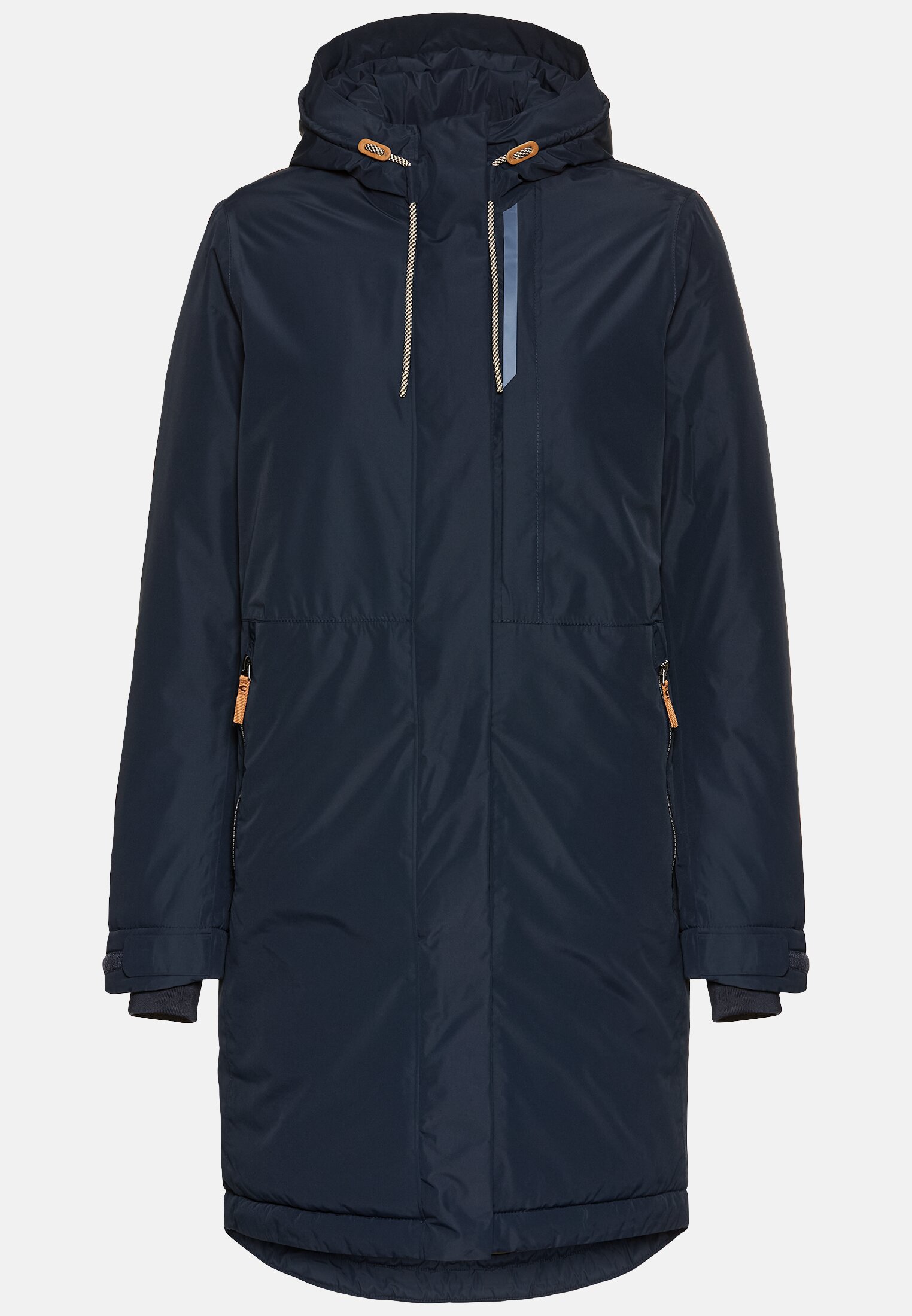 Women teXXXactive® functional coat made from recycled polyester Night Blue frontal front