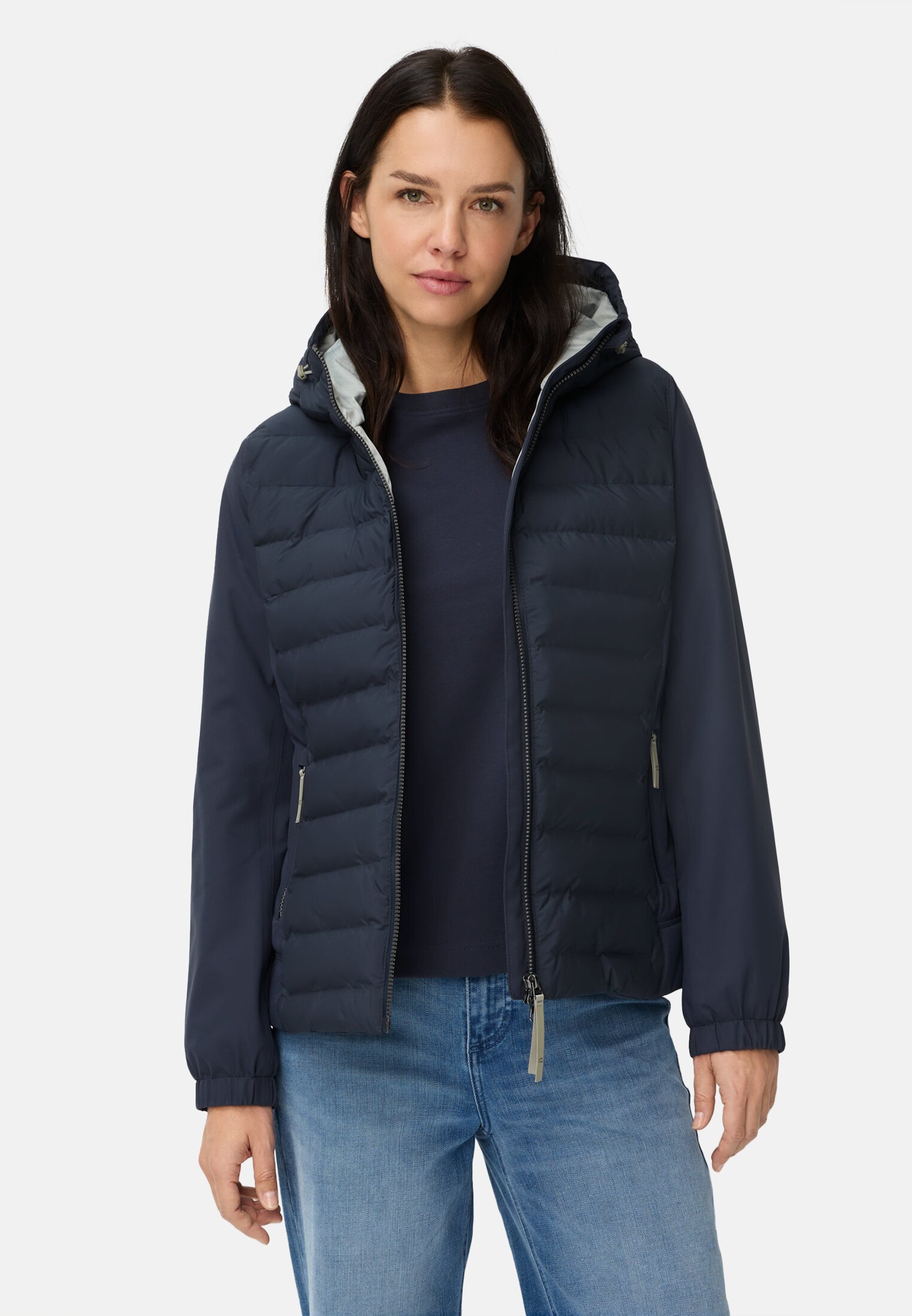 Women teXXXactive® jacket with reflective details Dark blue worn front
