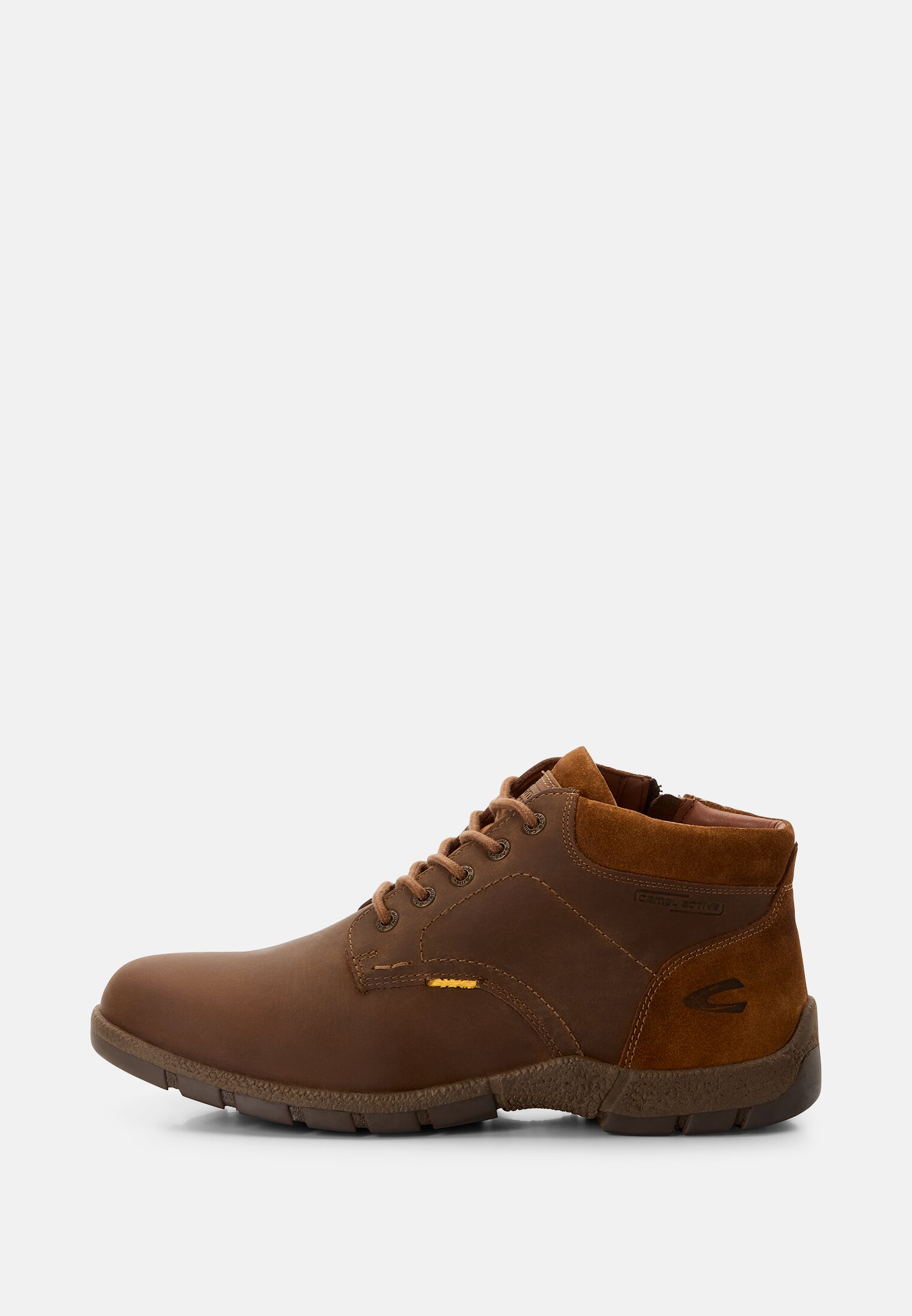 Herren Gefütterte Boots mit gepolstertem Schaft Braun frontal vorn