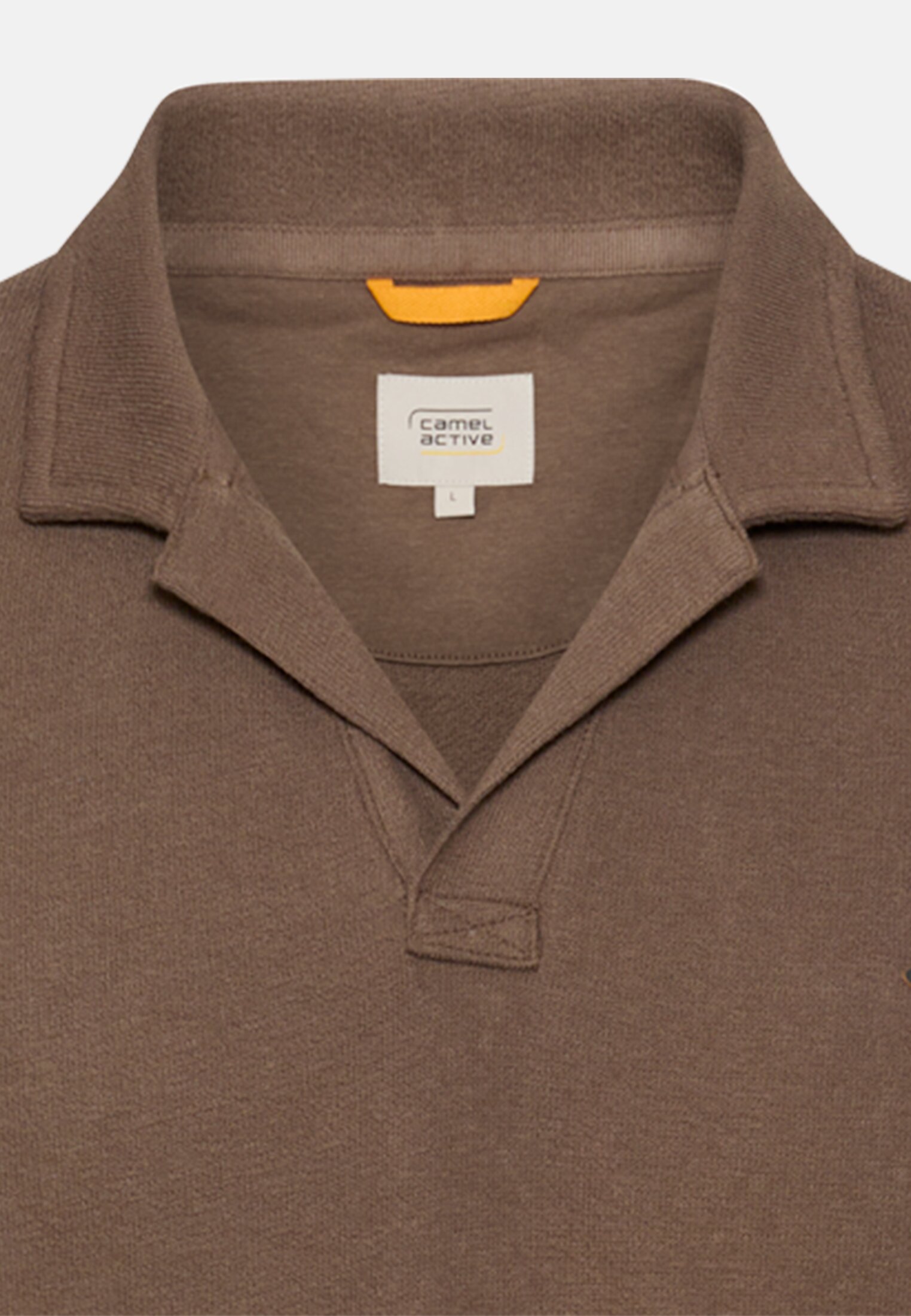 Men Polo shirt made of pure cotton Mud Brown front close