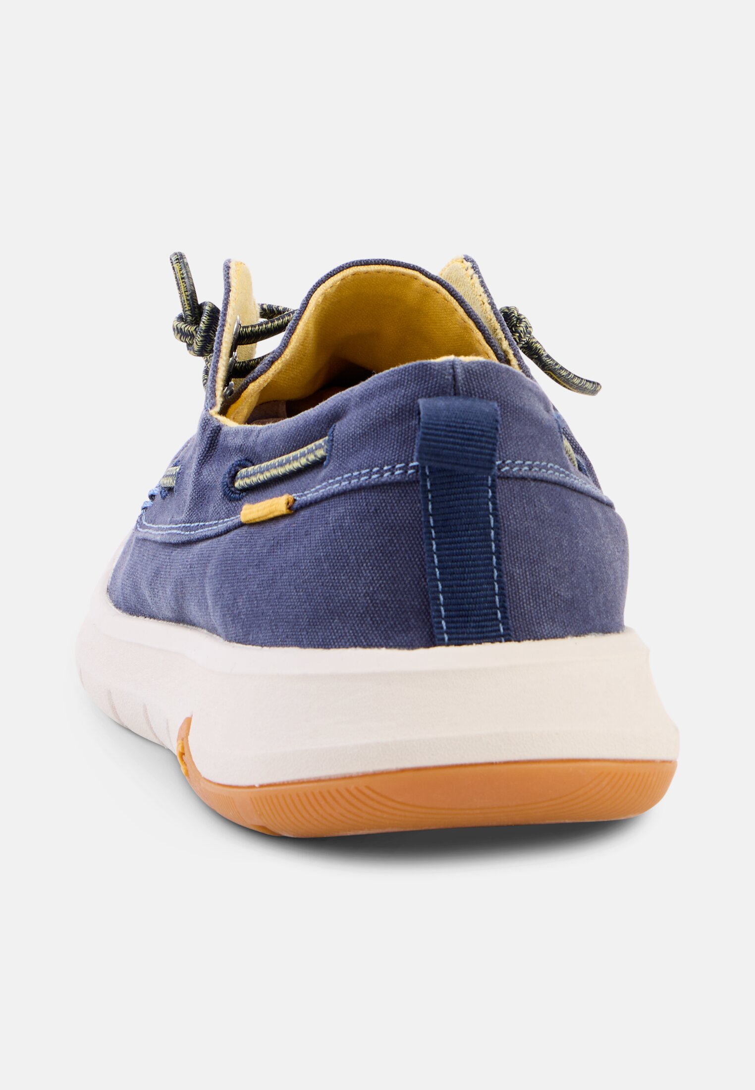 Herren Mokassins mit Schnürung Blau vorne nah