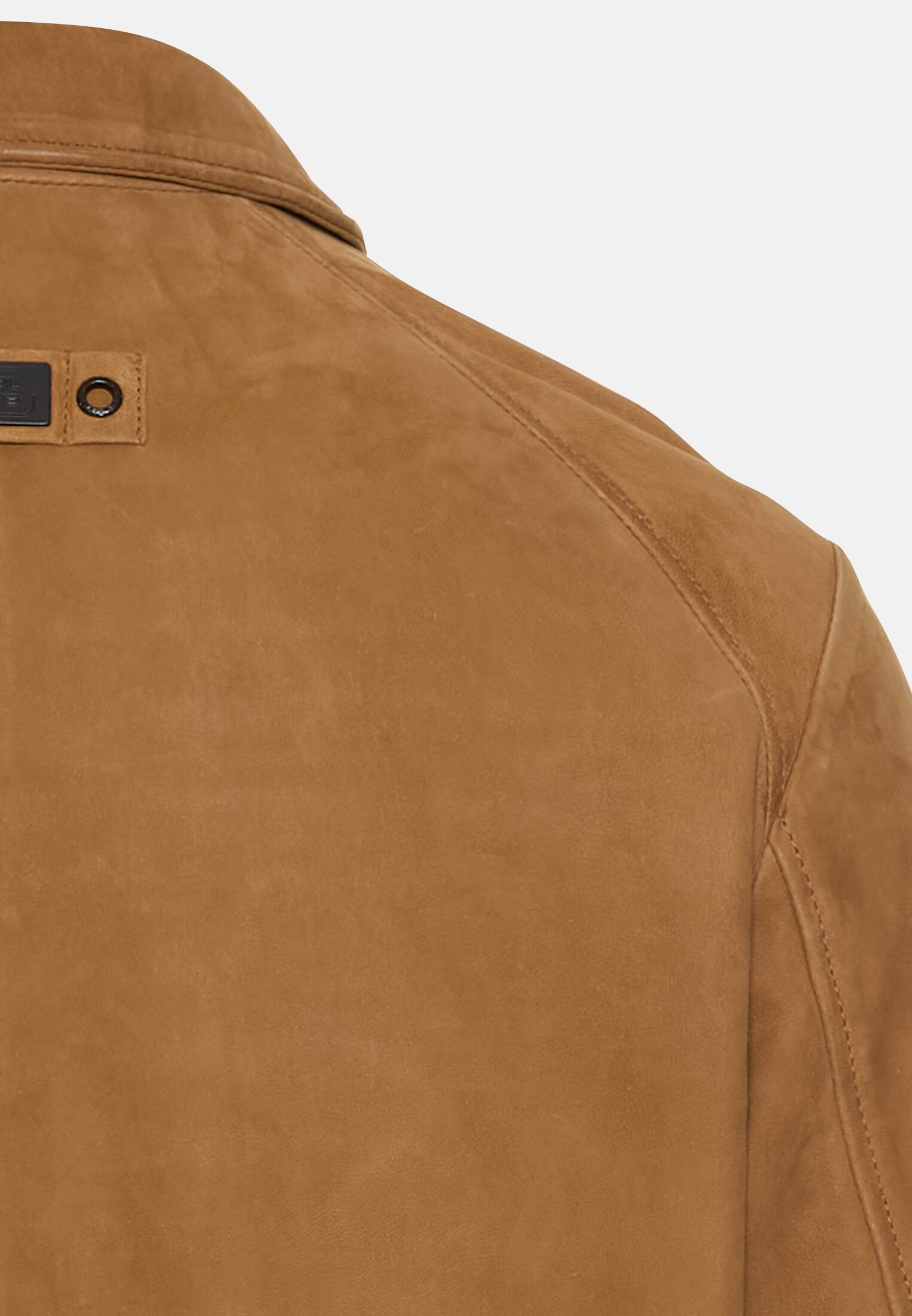 MI_31080-5L20-18_4G-00 Herren Leder Blouson mit Hemdkragen Braun hinten nah