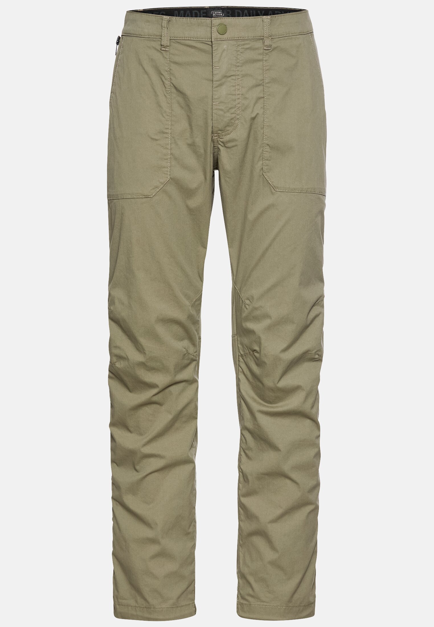 Men Lightweight chinos in a relaxed fit Green frontal front