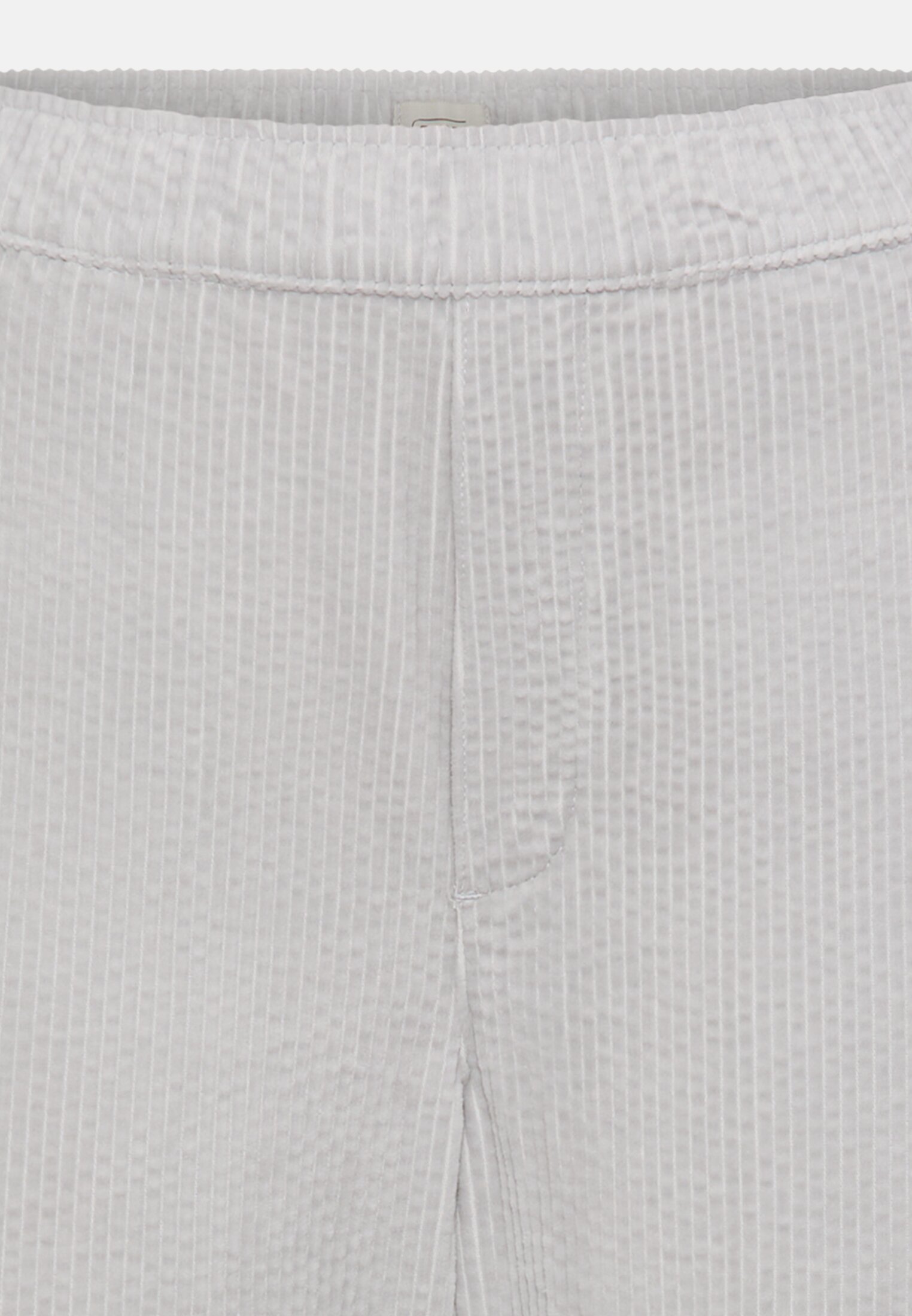 Women Cord pants with elastic waistband Grey front close
