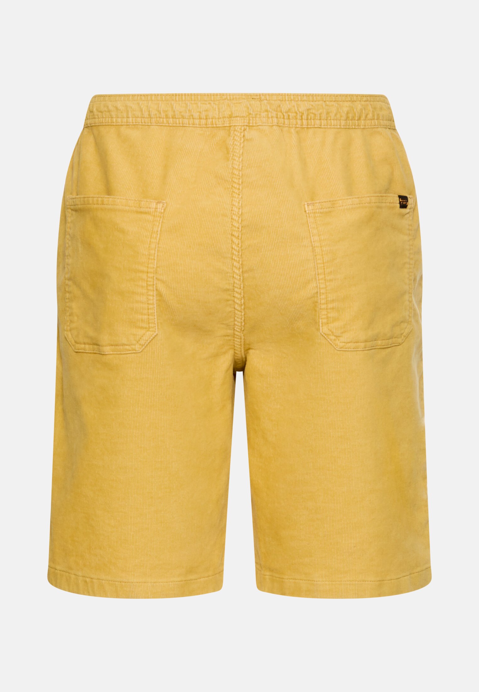 Men Bermuda shorts with drawstring Sun Yellow frontal back