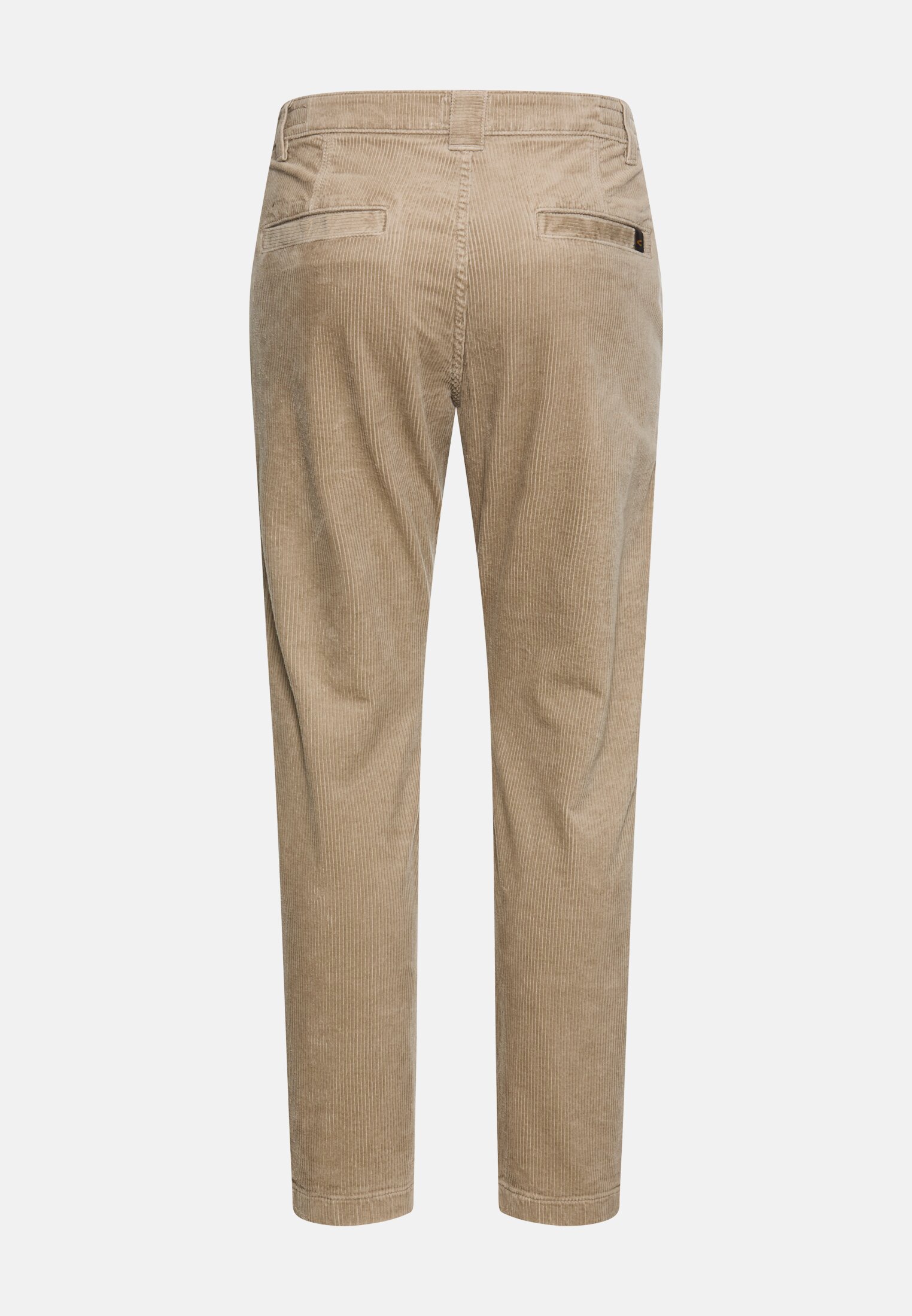 Men Regular Fit Cord Chino Beige frontal back