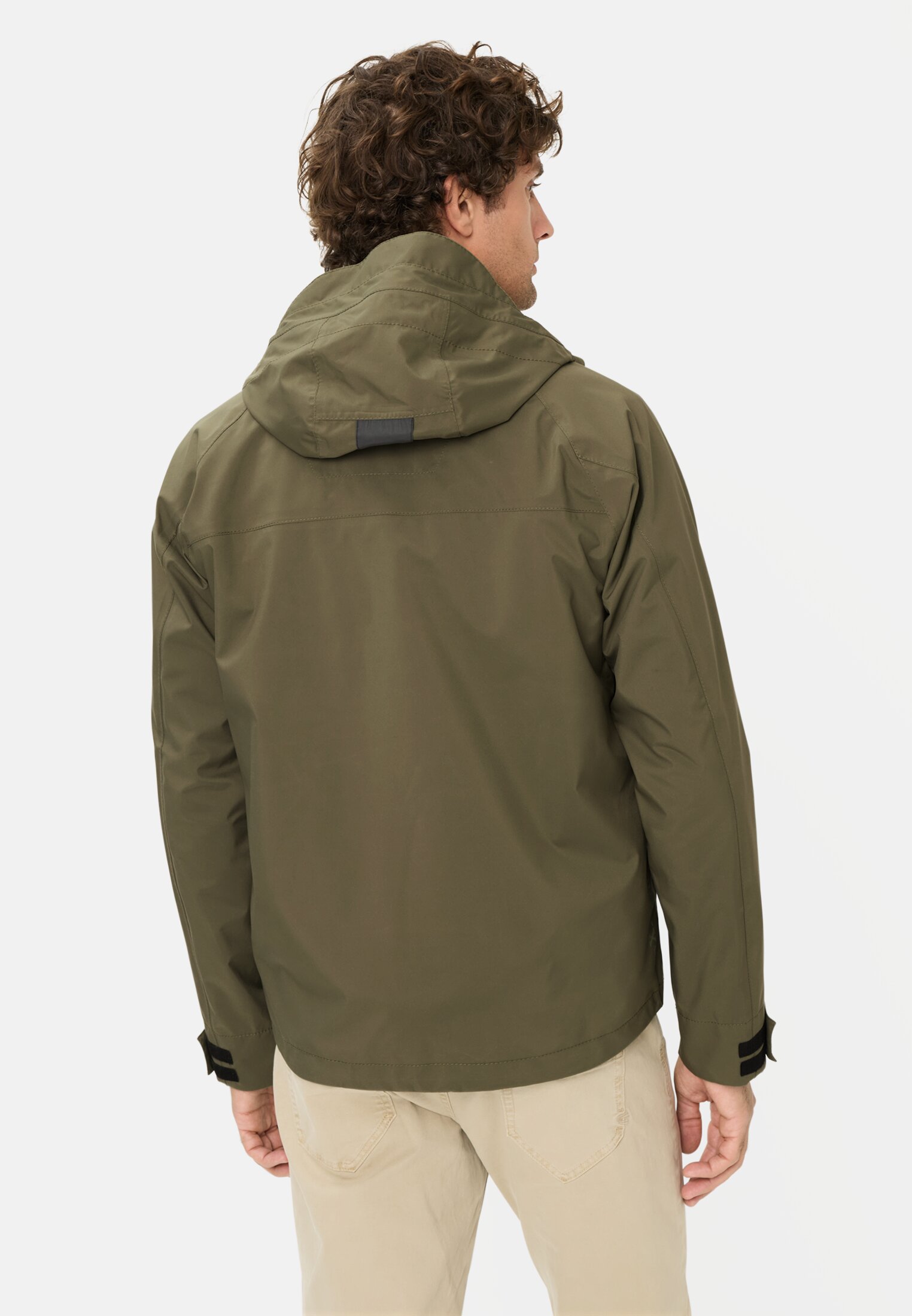 Herren teXXXactive® Blouson mit Kapuze Olivgrün getragen hinten