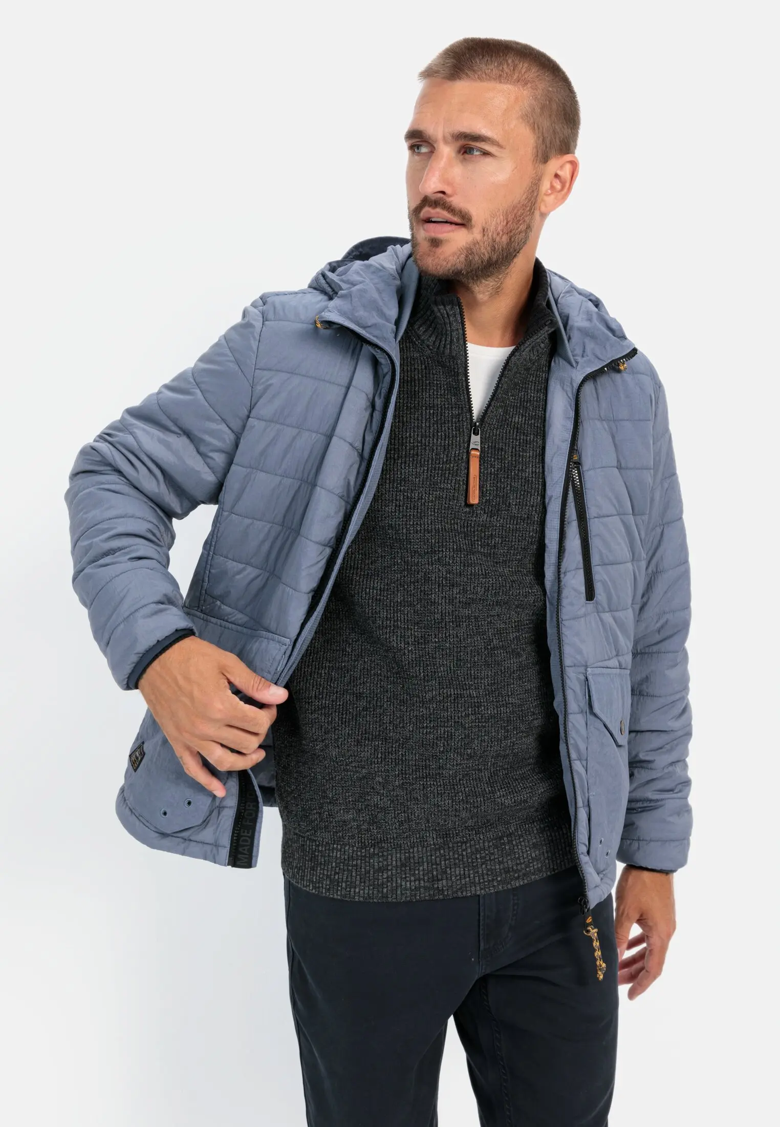Quilted blouson for Herren in Denim Blue | 52 