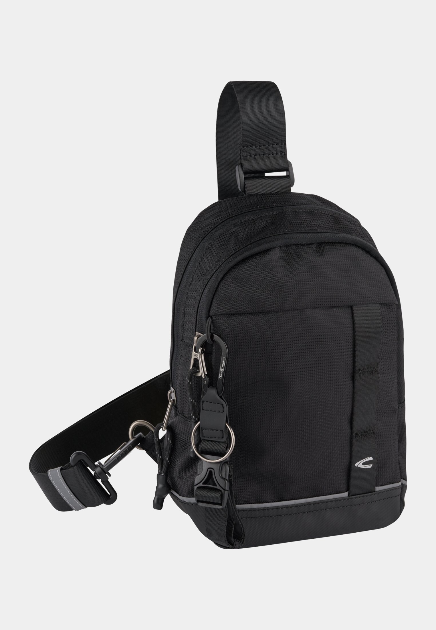 Men CONNECT backpack with reflective details Black frontal front