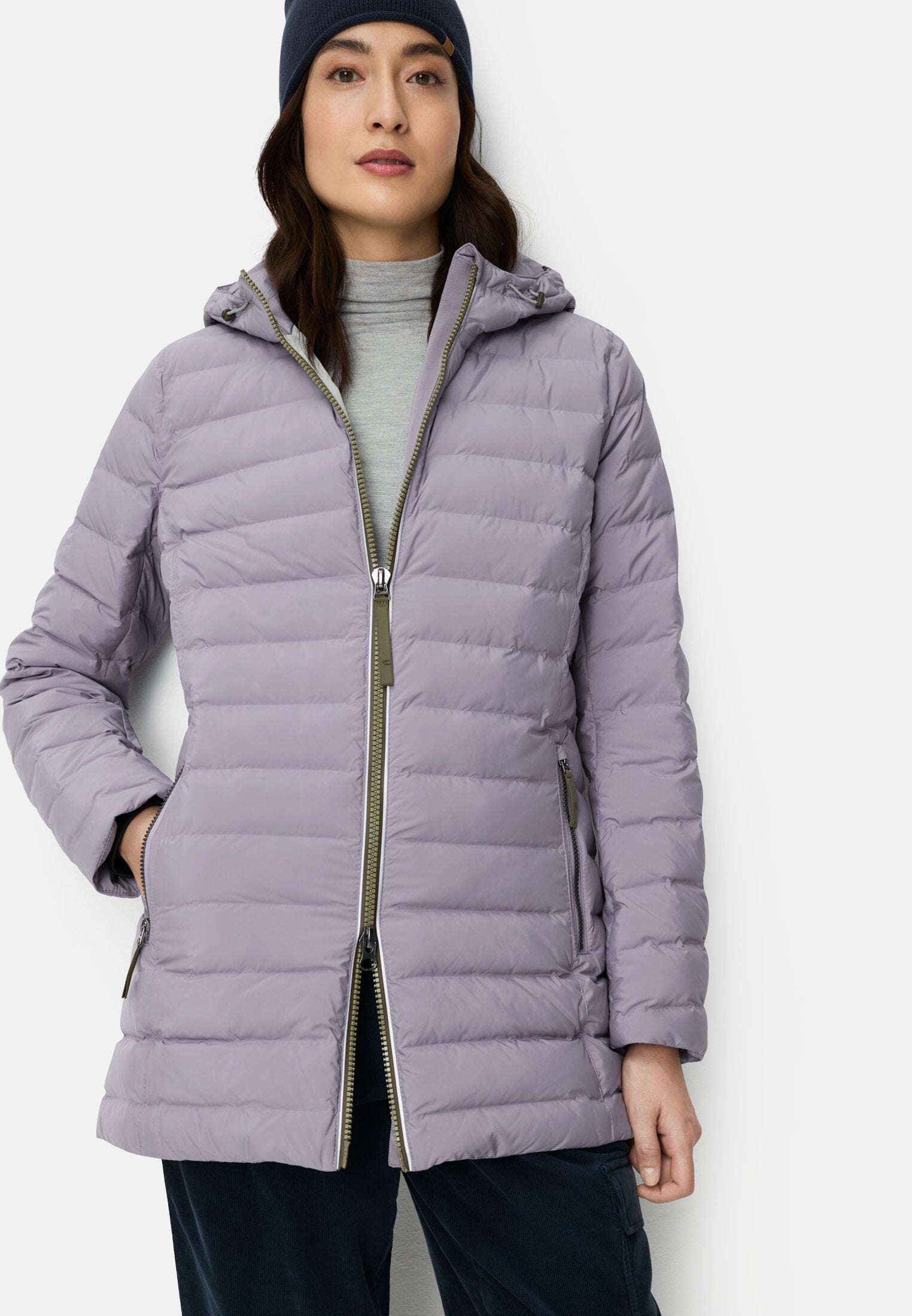 Vrouwen teXXXactive® functionele jas met capuchon Paars gedragen emotional 