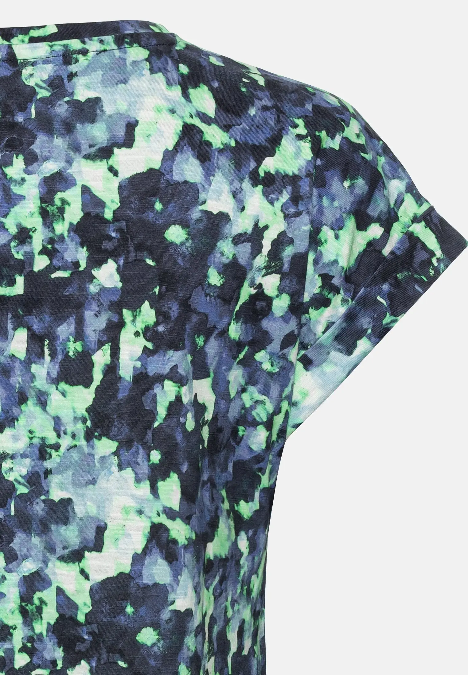 Allover-Print Shirt für Damen in Blau-Grün | XS