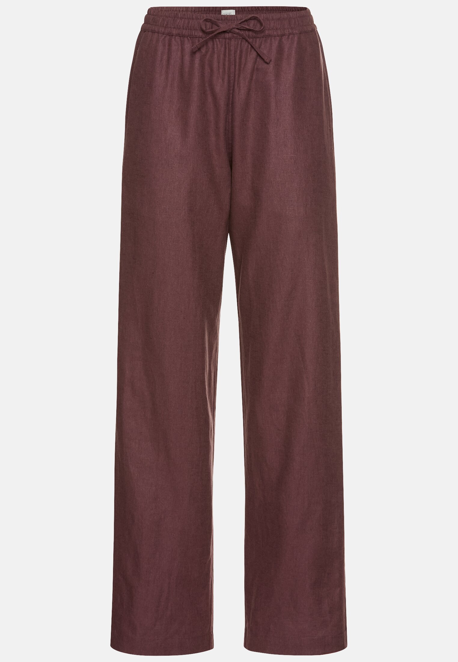 Women Relaxed fit trousers made from a linen blend Red frontal front